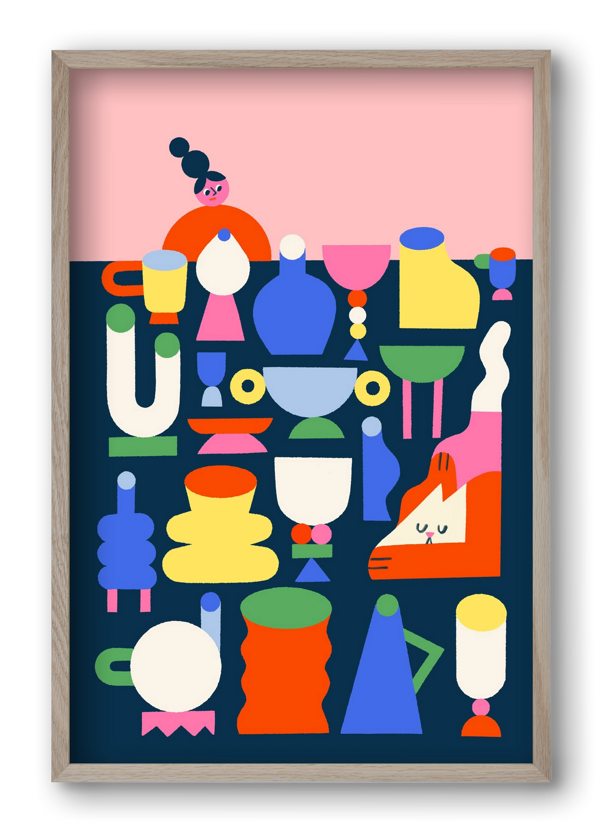 Hide and Seek, 40x60 cm (40x60 cm), Tölgy keret