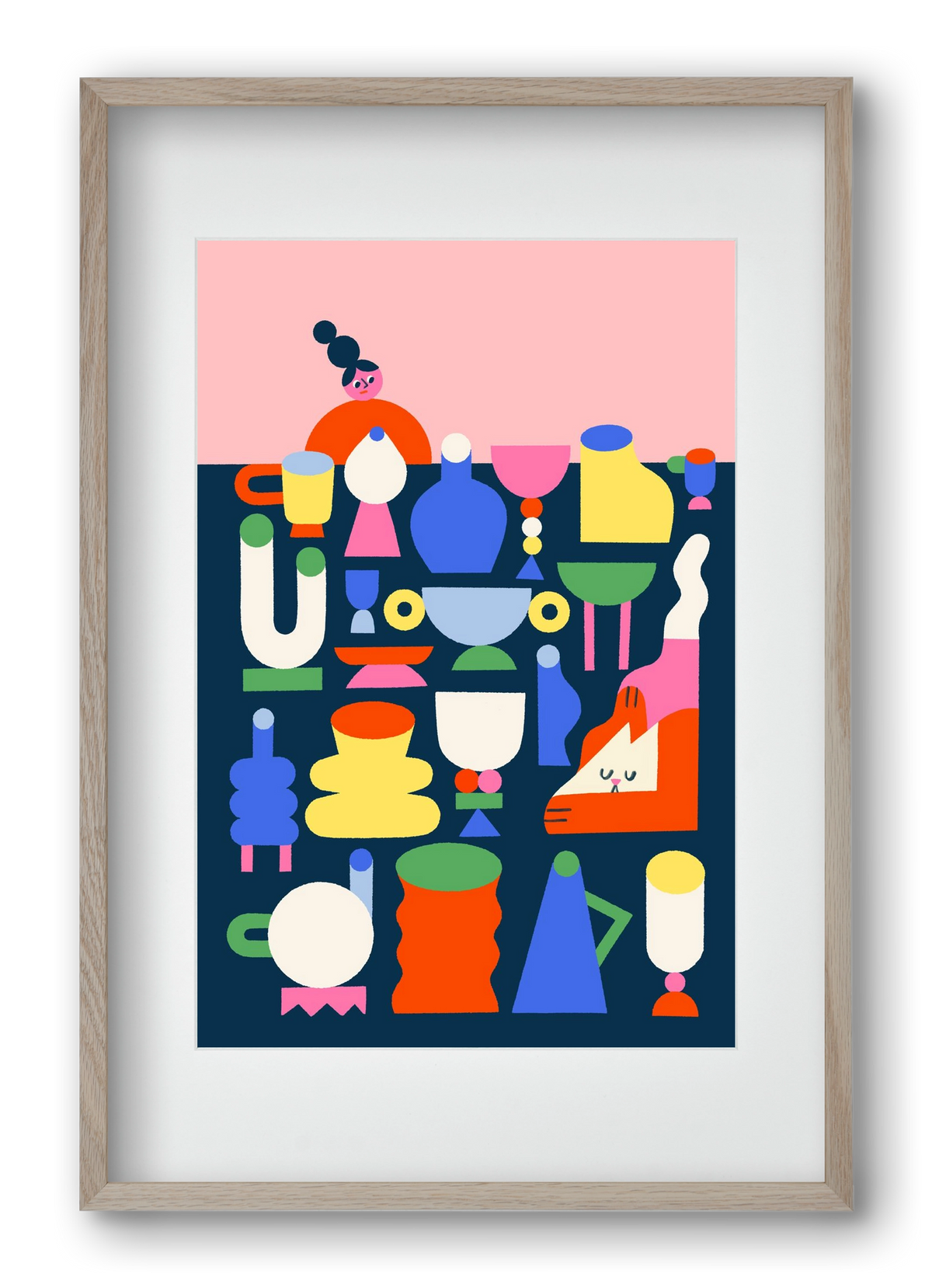 Hide and Seek, 40x60 cm (30x45 cm), Tölgy keret, paszpartuval