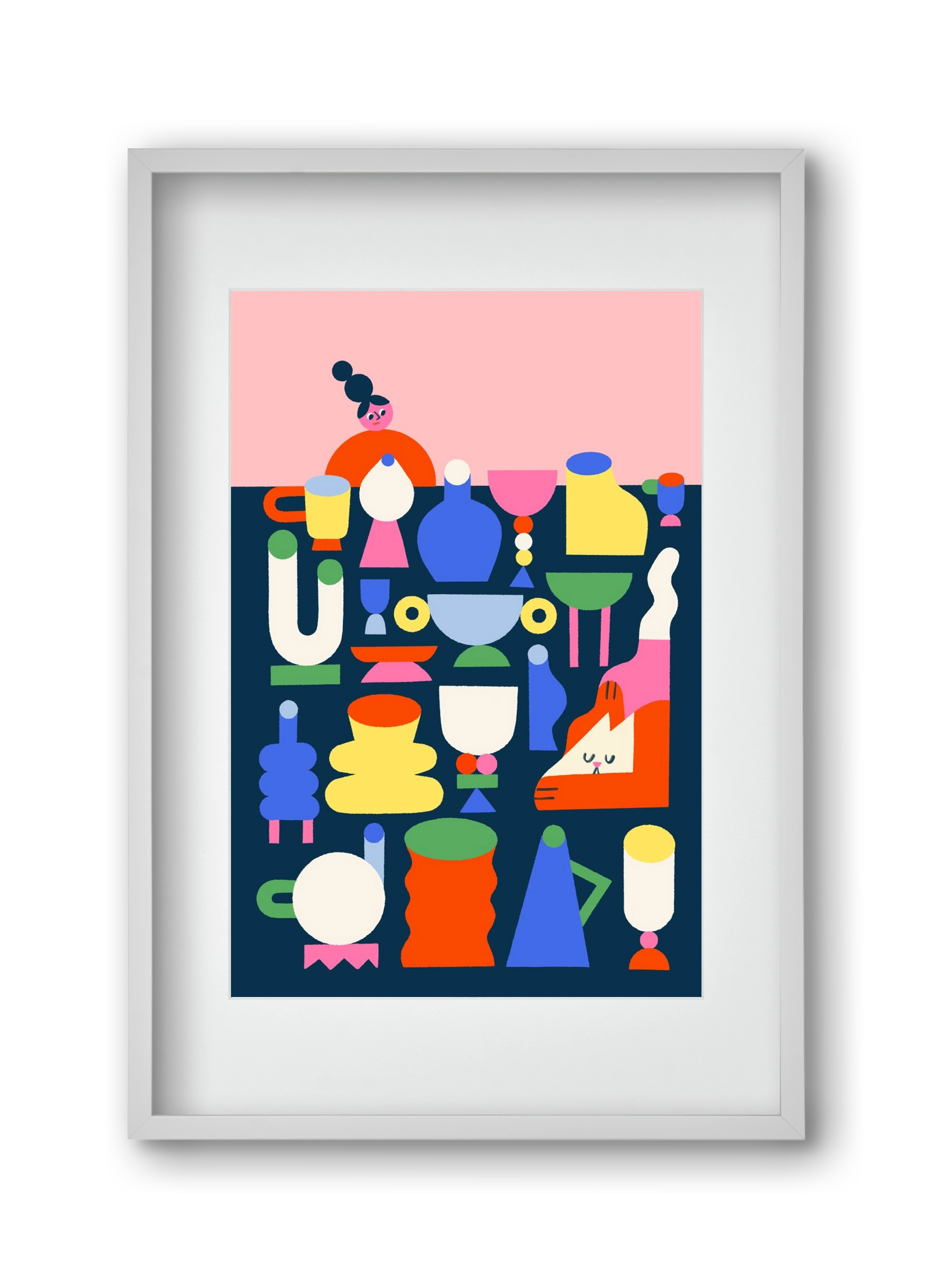 Hide and Seek, 30x45 cm (20x30 cm), Fehér keret, paszpartuval