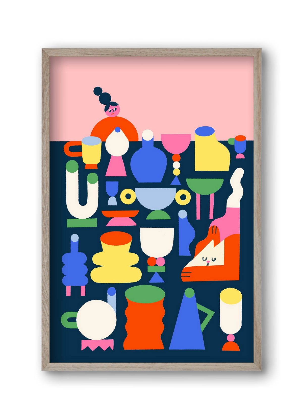 Hide and Seek, 30x45 cm (30x45 cm), Tölgy keret