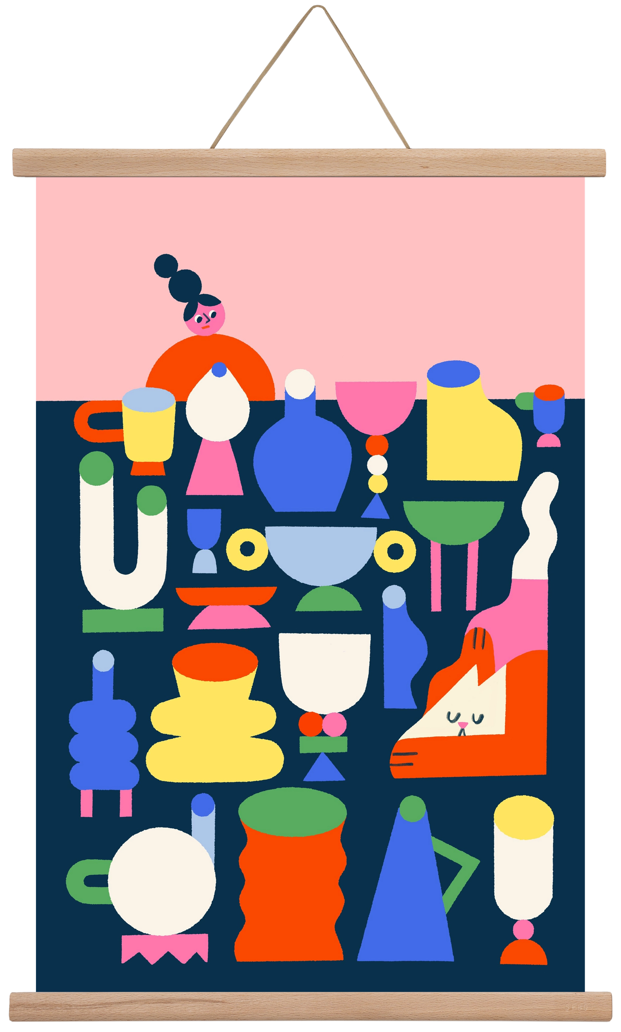 Hide and Seek, 40x60 cm (40x60 cm), Tölgy akasztó