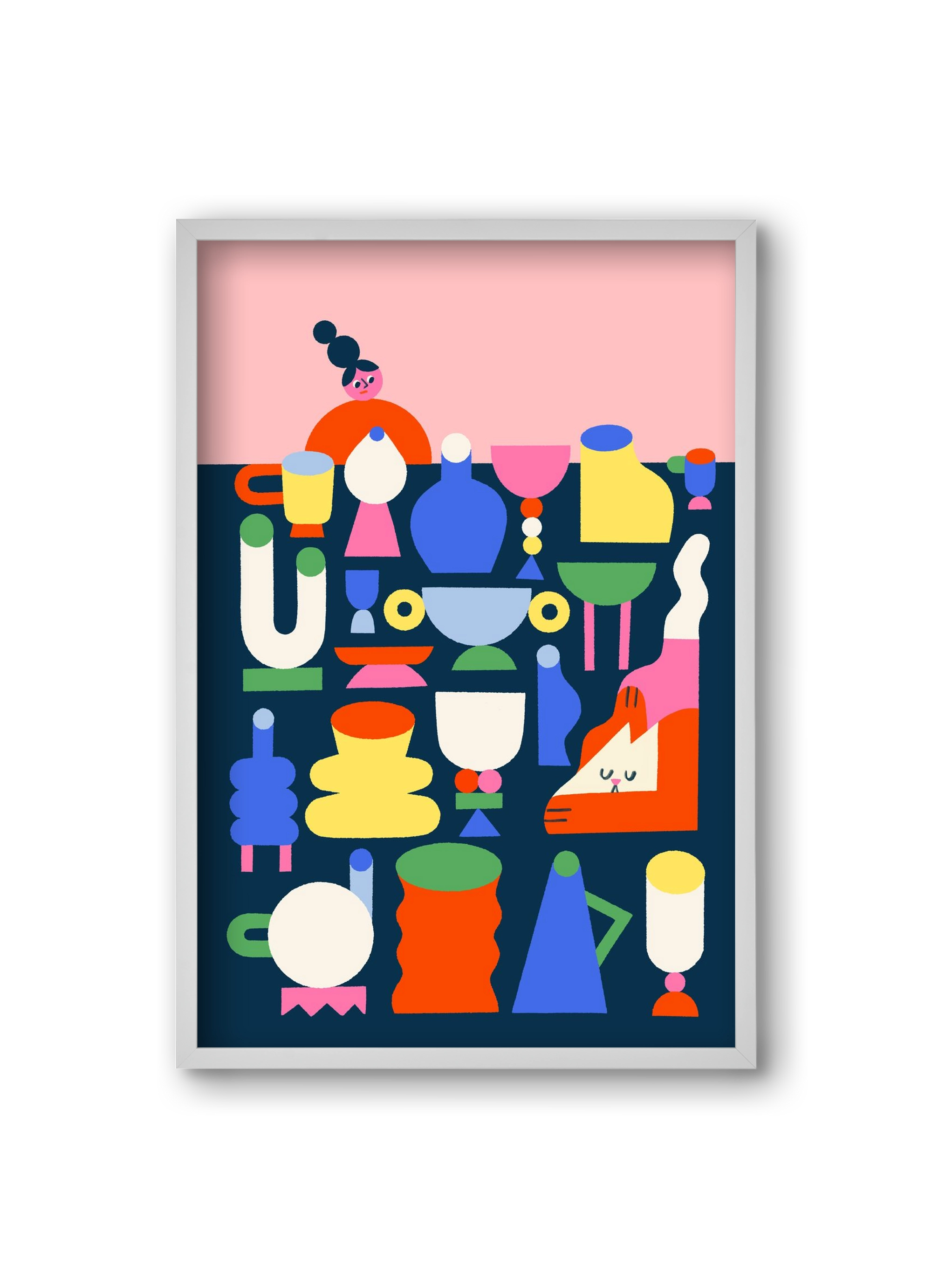 Hide and Seek, 20x30 cm (20x30 cm), Fehér keret