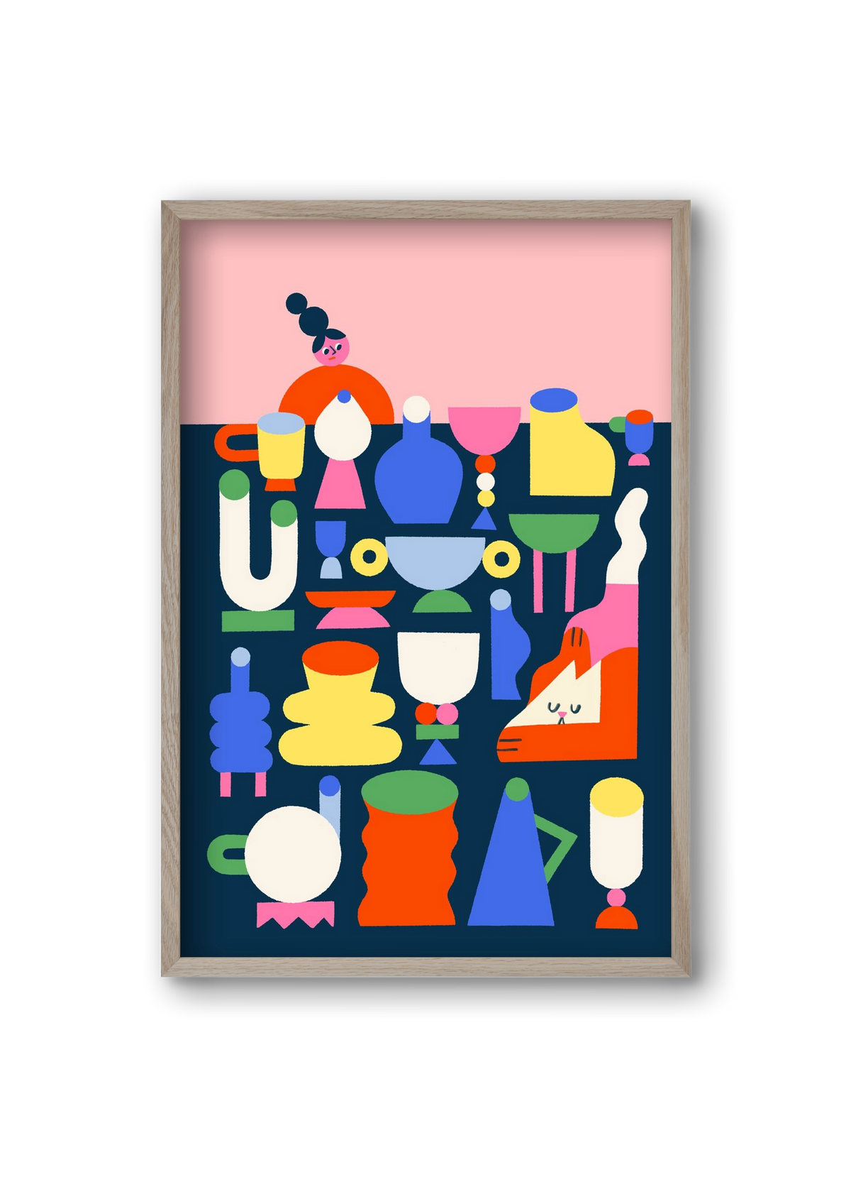 Hide and Seek, 20x30 cm (20x30 cm), Tölgy keret