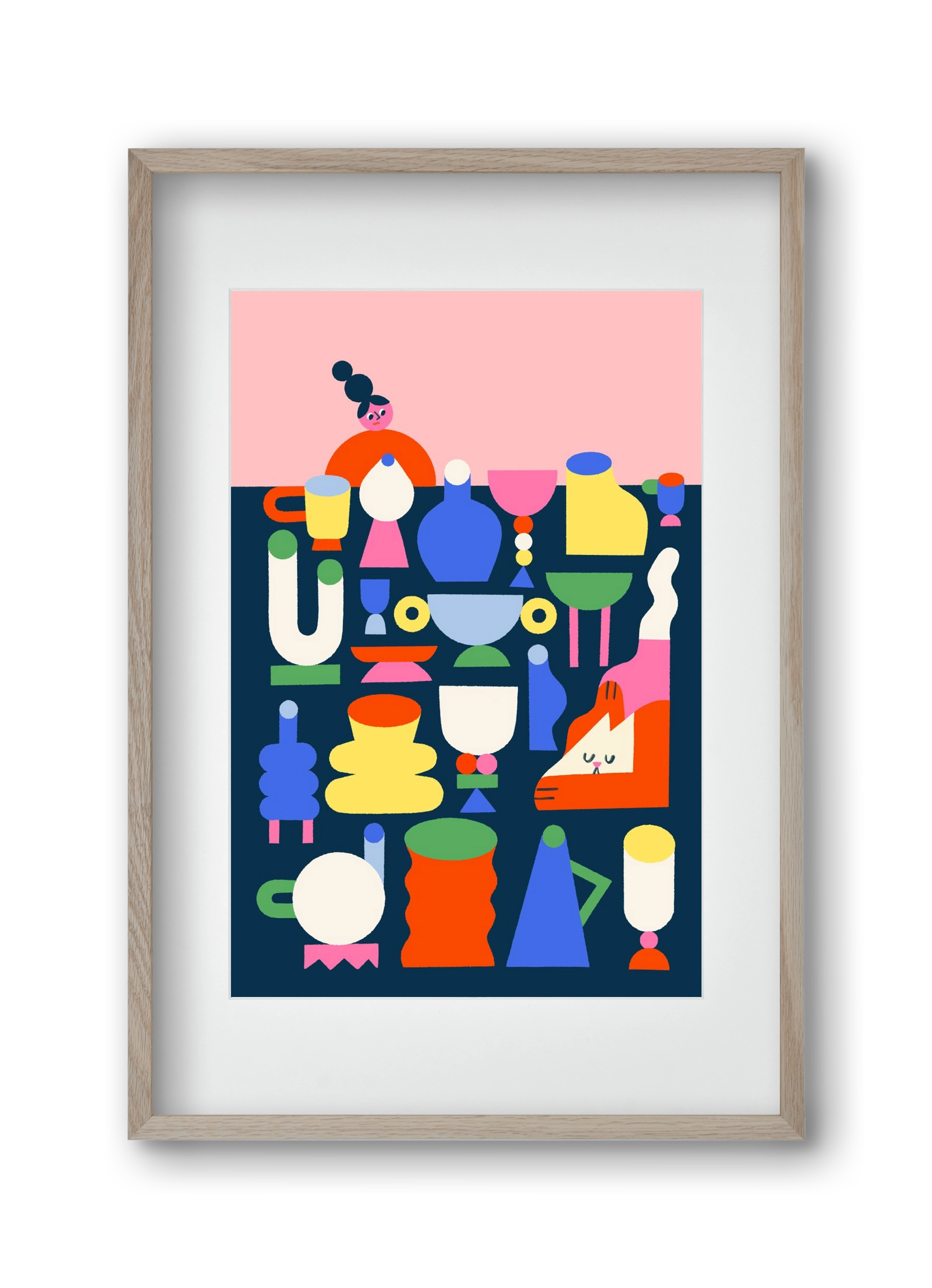 Hide and Seek, 30x45 cm (20x30 cm), Tölgy keret, paszpartuval