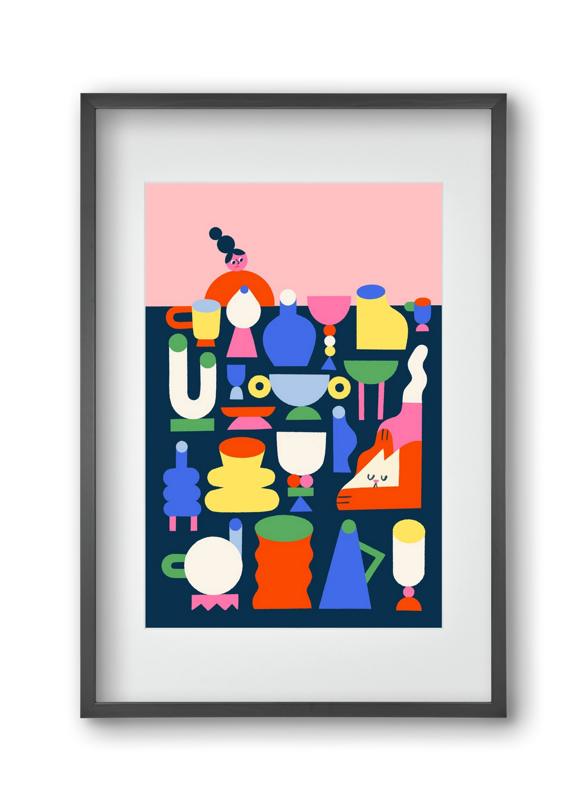 Hide and Seek, 30x45 cm (20x30 cm), Fekete keret, paszpartuval