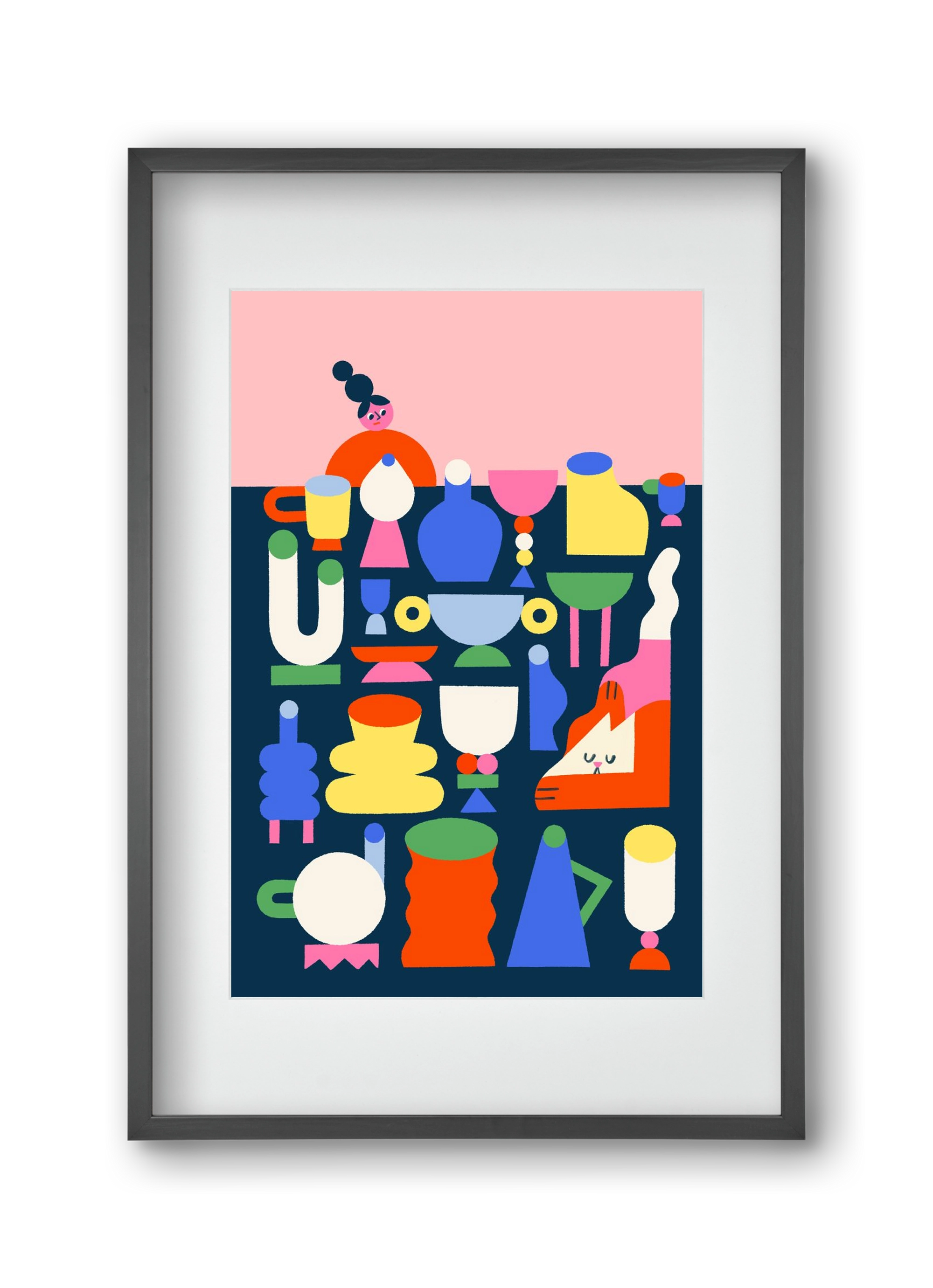 Hide and Seek, 30x45 cm (20x30 cm), Fekete keret, paszpartuval