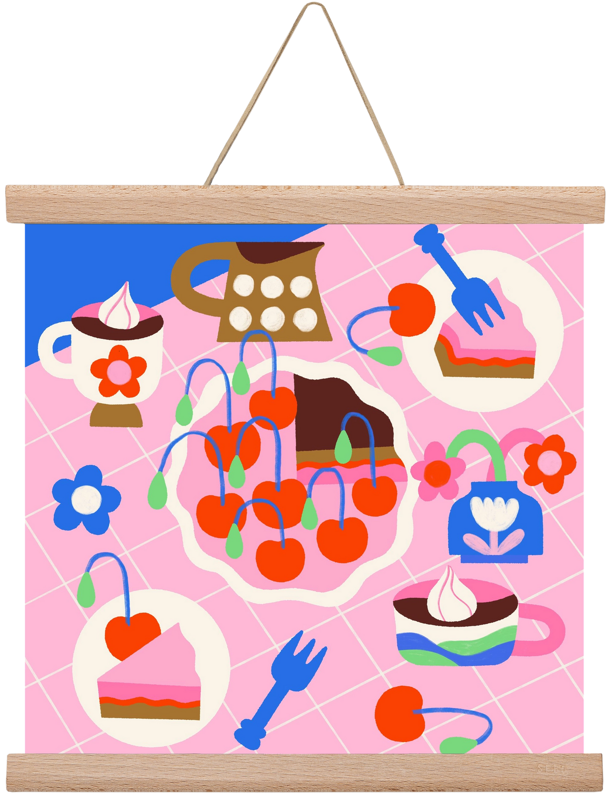 Cherry Pie, 30x30 cm (30x30 cm), Tölgy akasztó