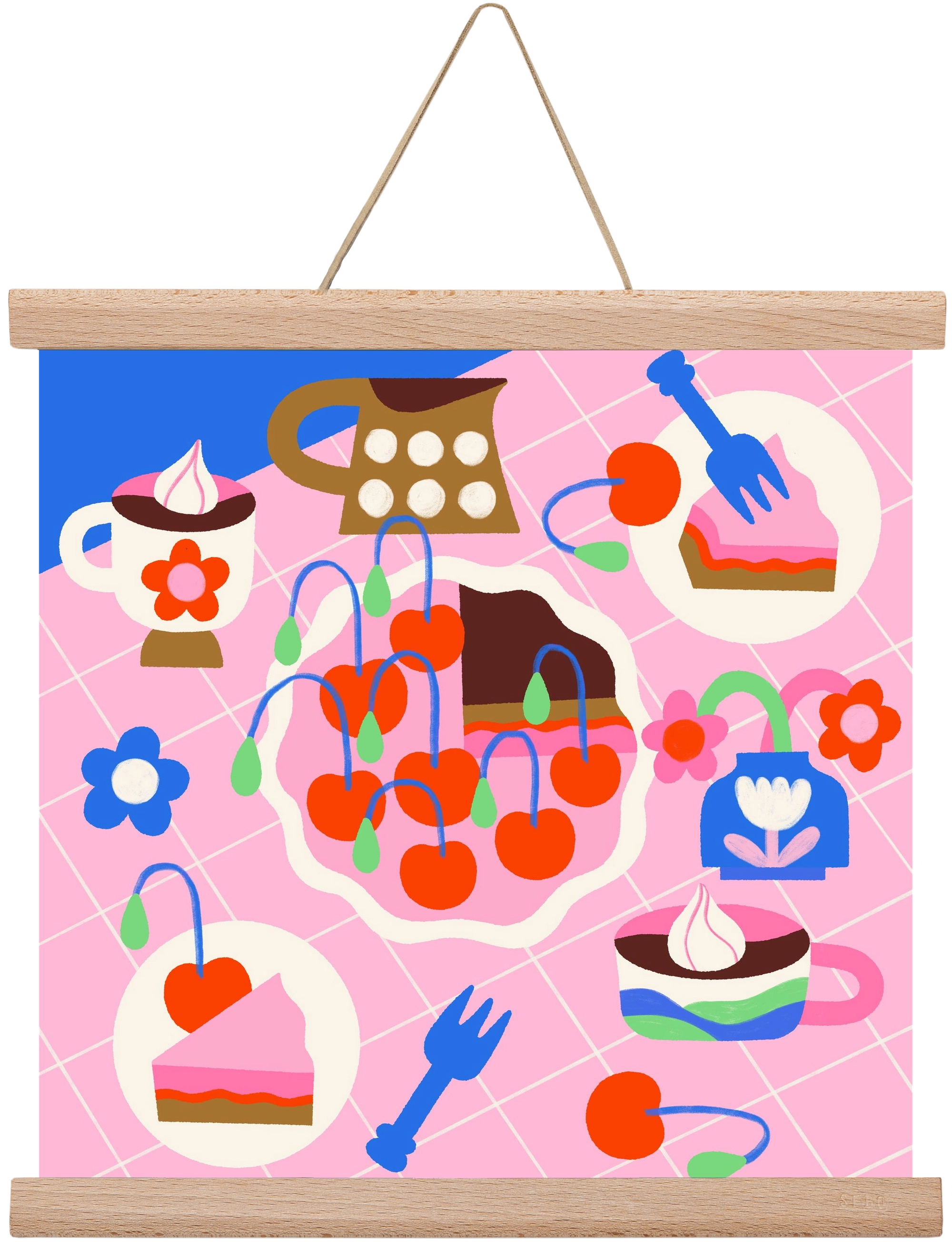 Cherry Pie, 30x30 cm (30x30 cm), Tölgy akasztó