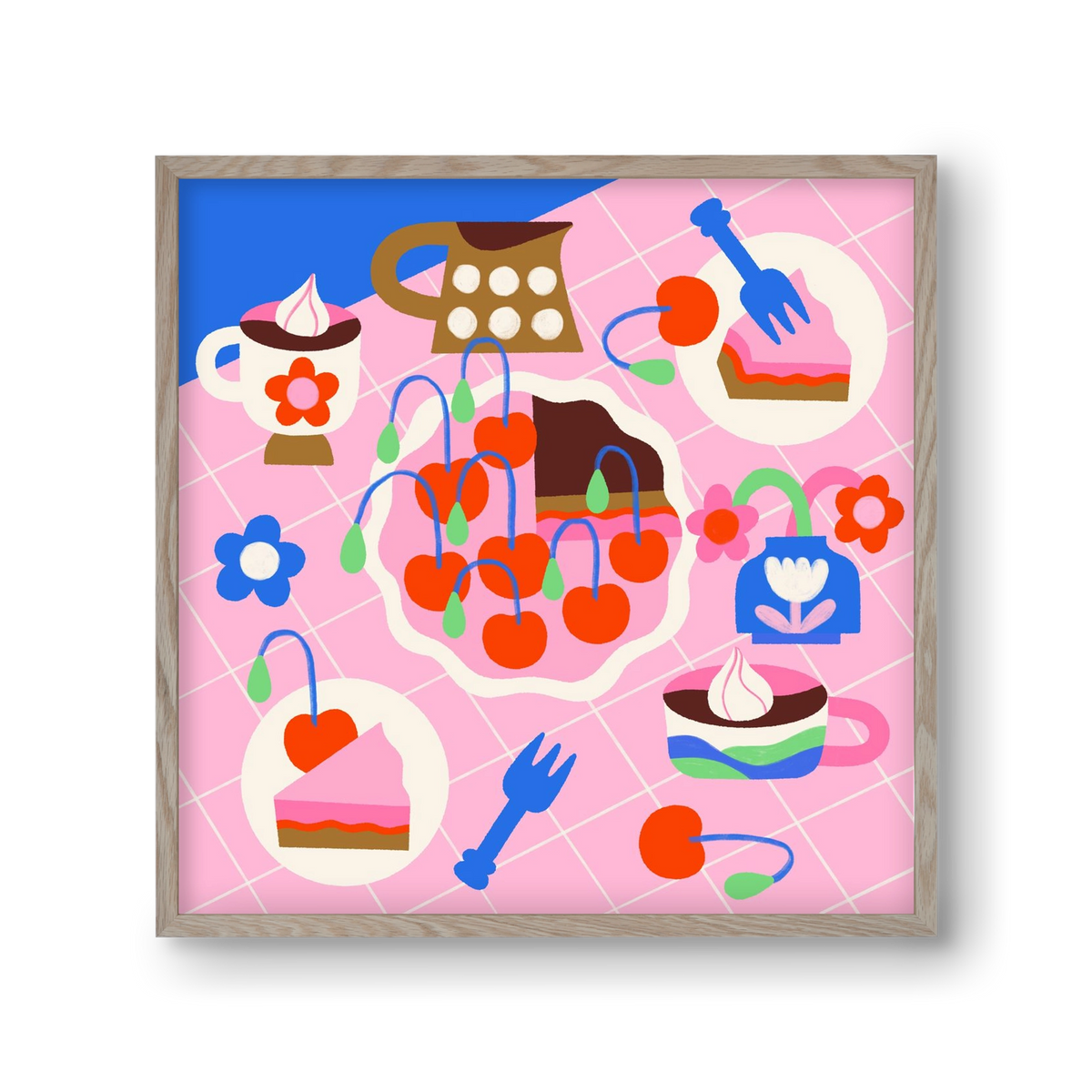 Cherry Pie, 30x30 cm (30x30 cm), Tölgy keret