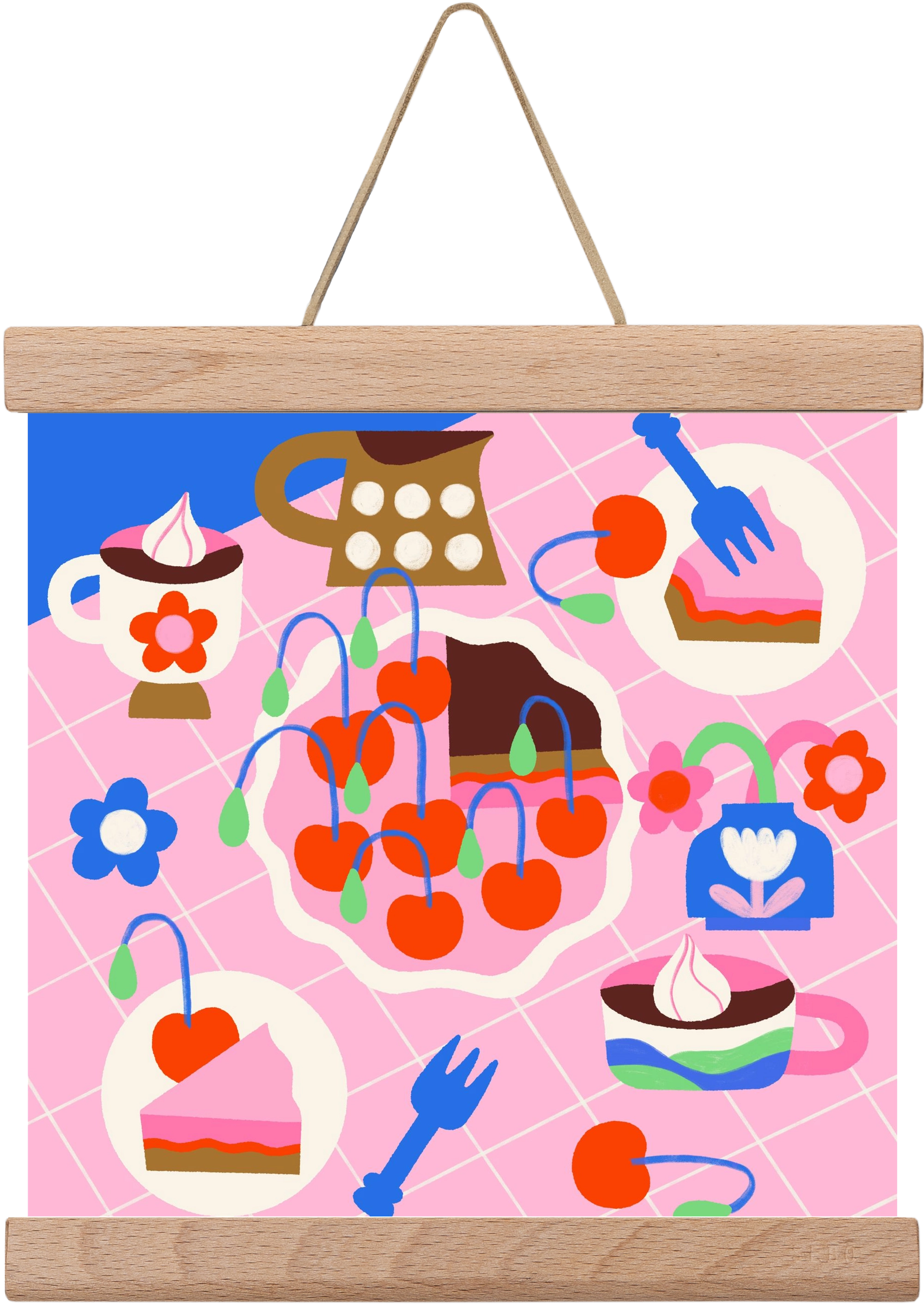 Cherry Pie, 20x20 cm (20x20 cm), Tölgy akasztó