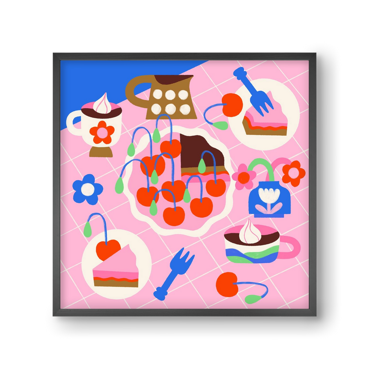 Cherry Pie, 30x30 cm (30x30 cm), Fekete keret