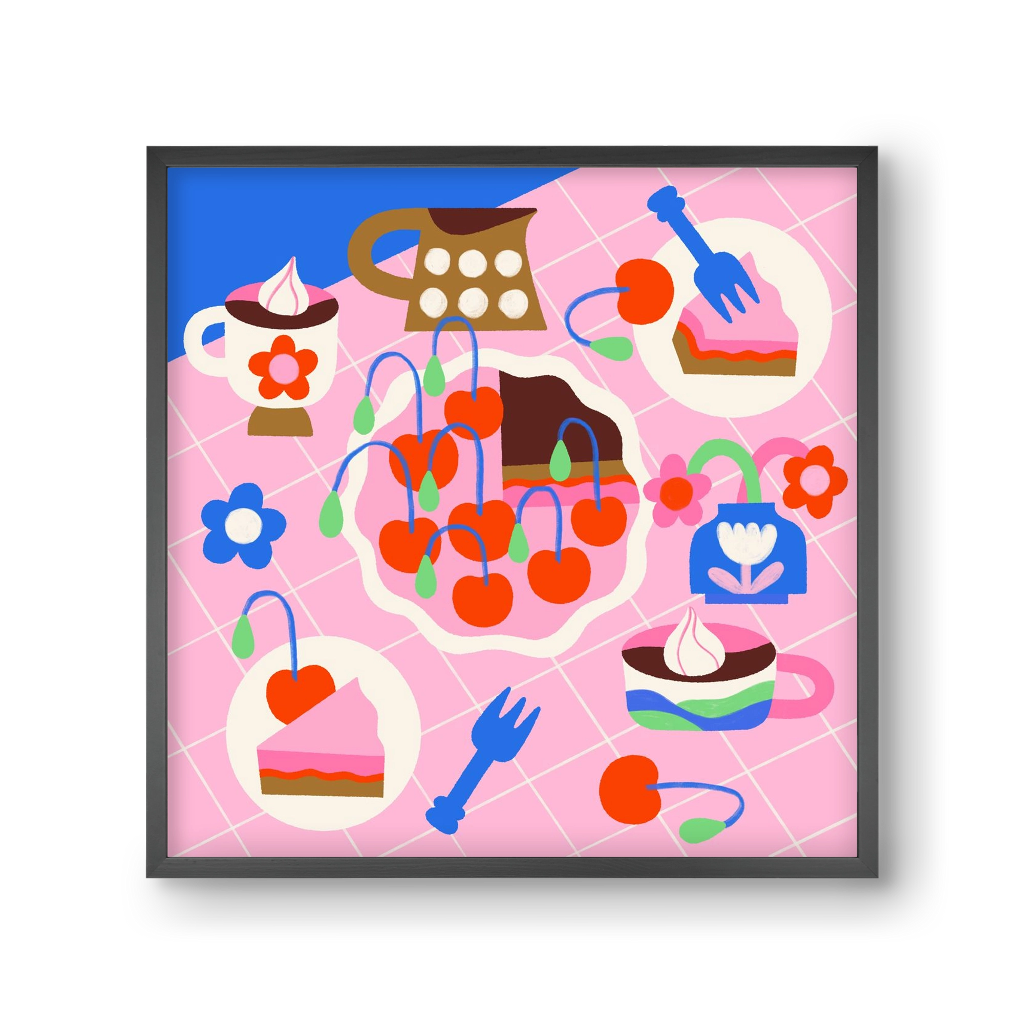 Cherry Pie, 30x30 cm (30x30 cm), Fekete keret