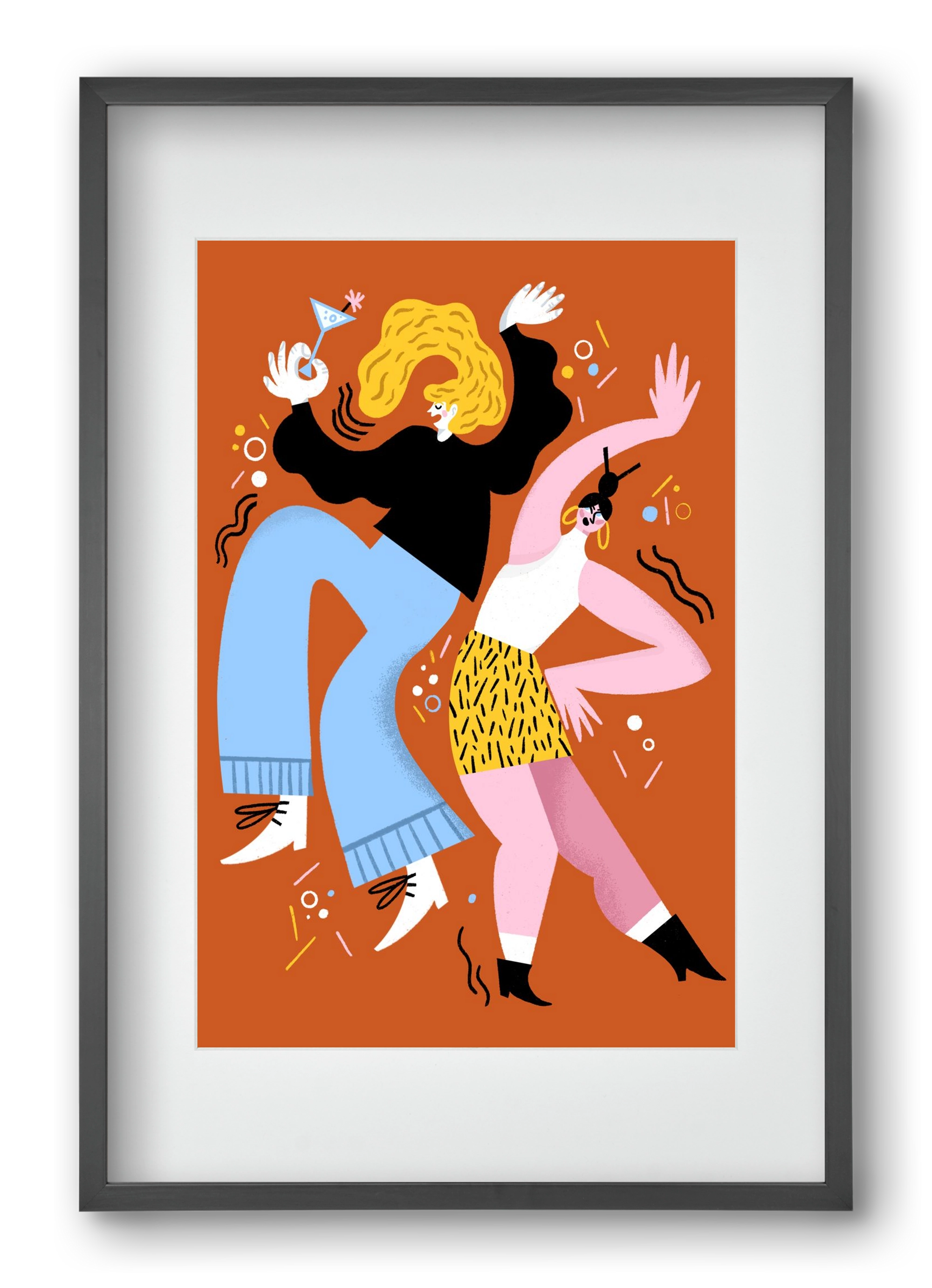 Dance, 40x60 cm (30x45 cm), Fekete keret, paszpartuval
