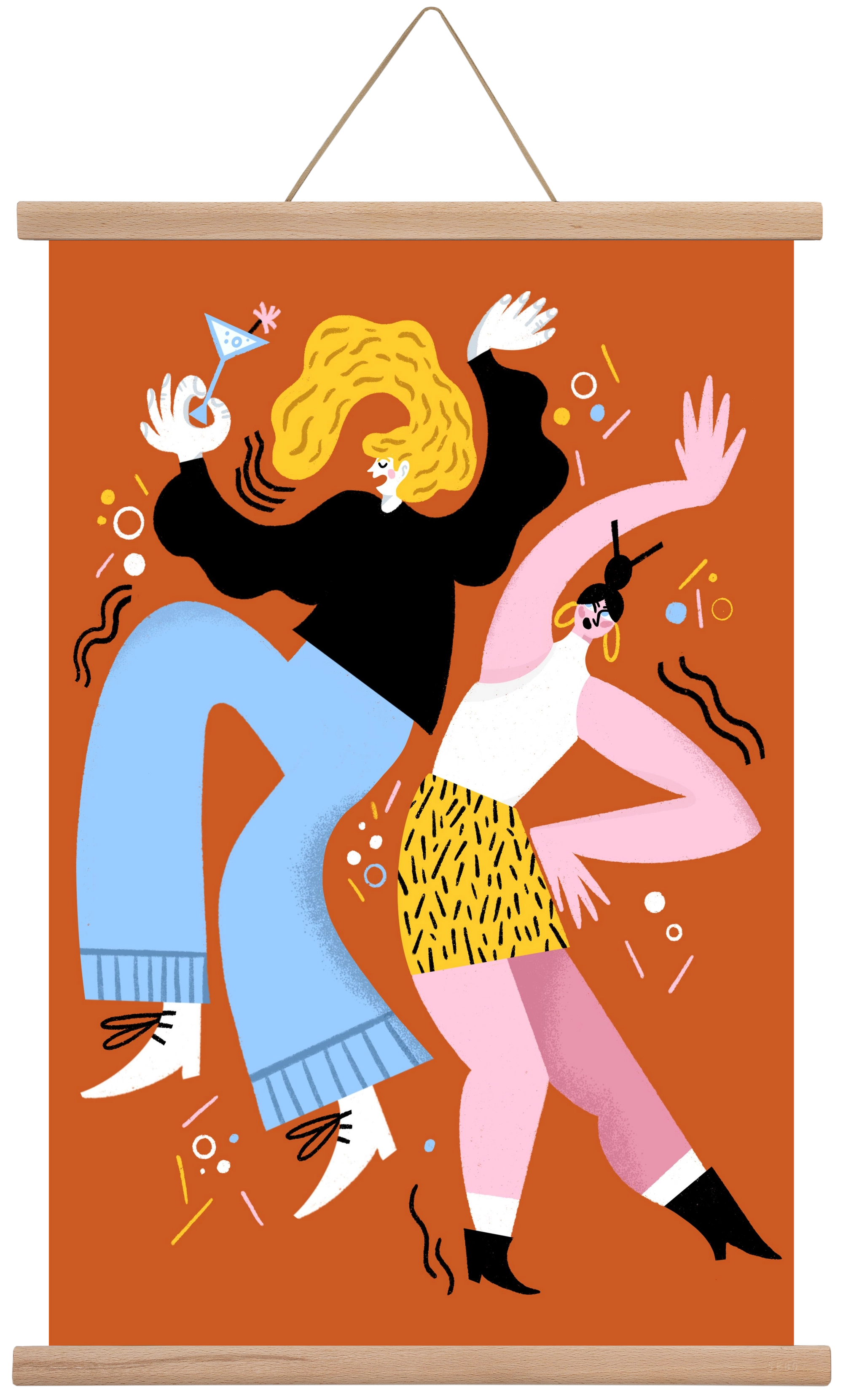 Dance, 40x60 cm (40x60 cm), Tölgy akasztó