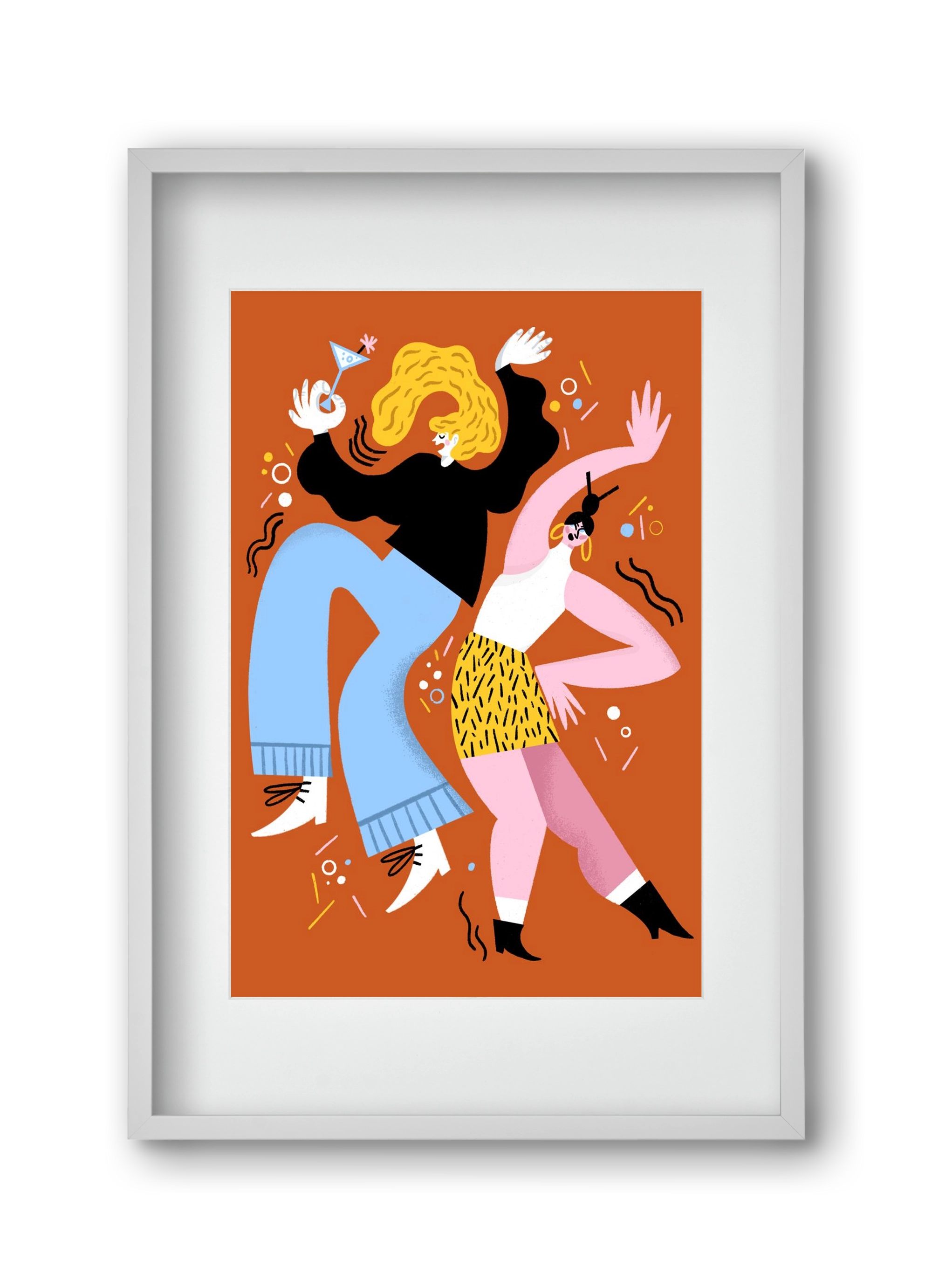 Dance, 30x45 cm (20x30 cm), Fehér keret, paszpartuval