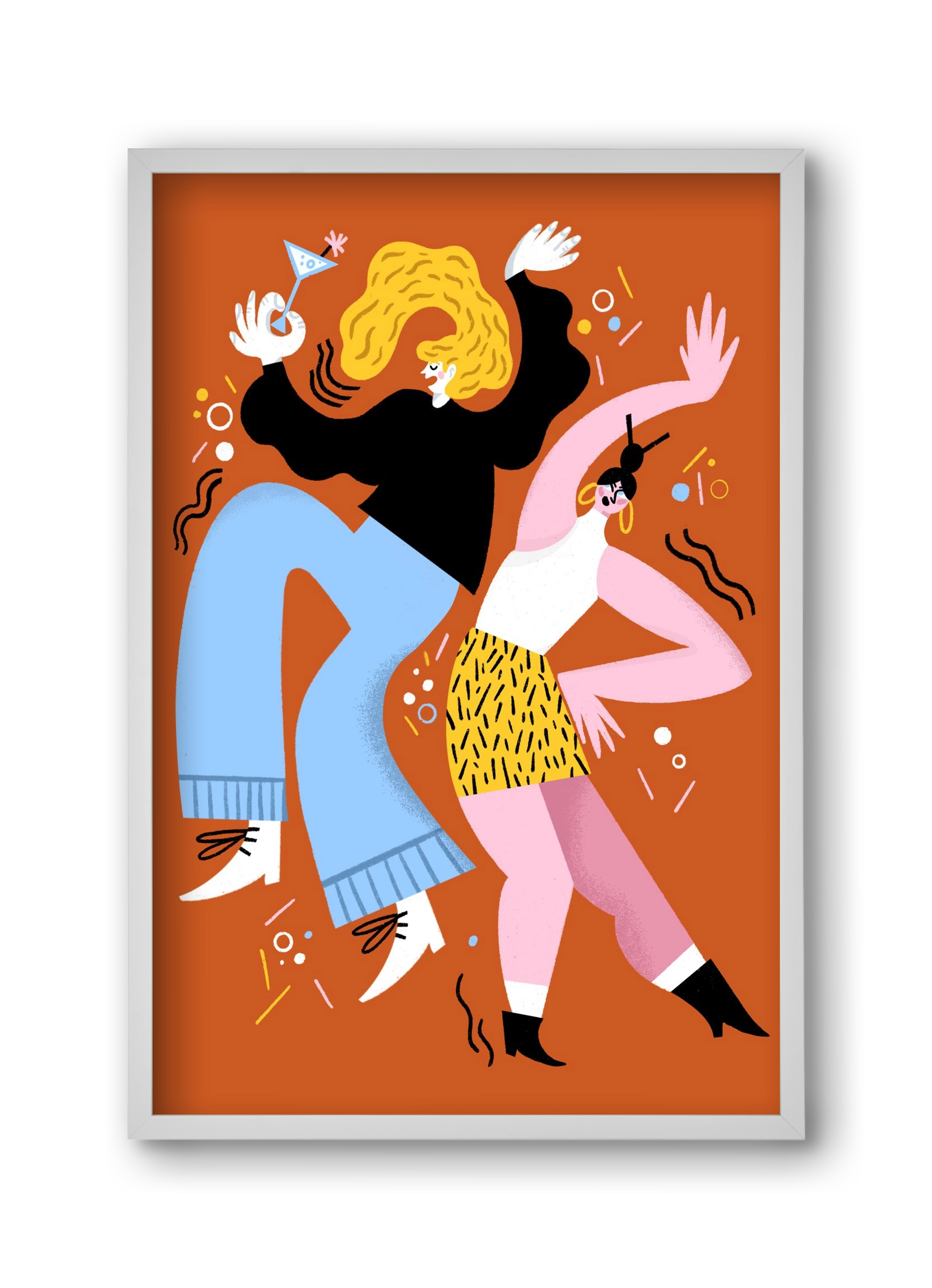 Dance, 30x45 cm (30x45 cm), Fehér keret