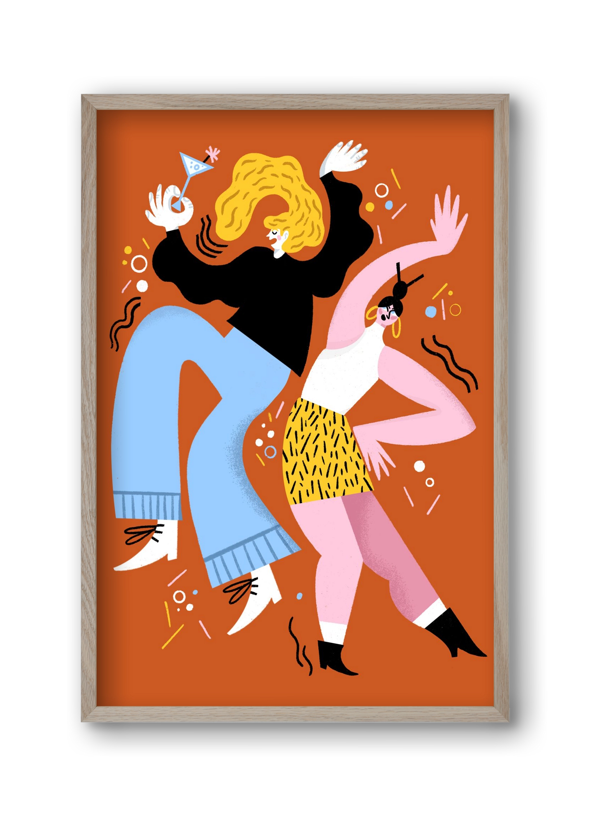 Dance, 30x45 cm (30x45 cm), Tölgy keret