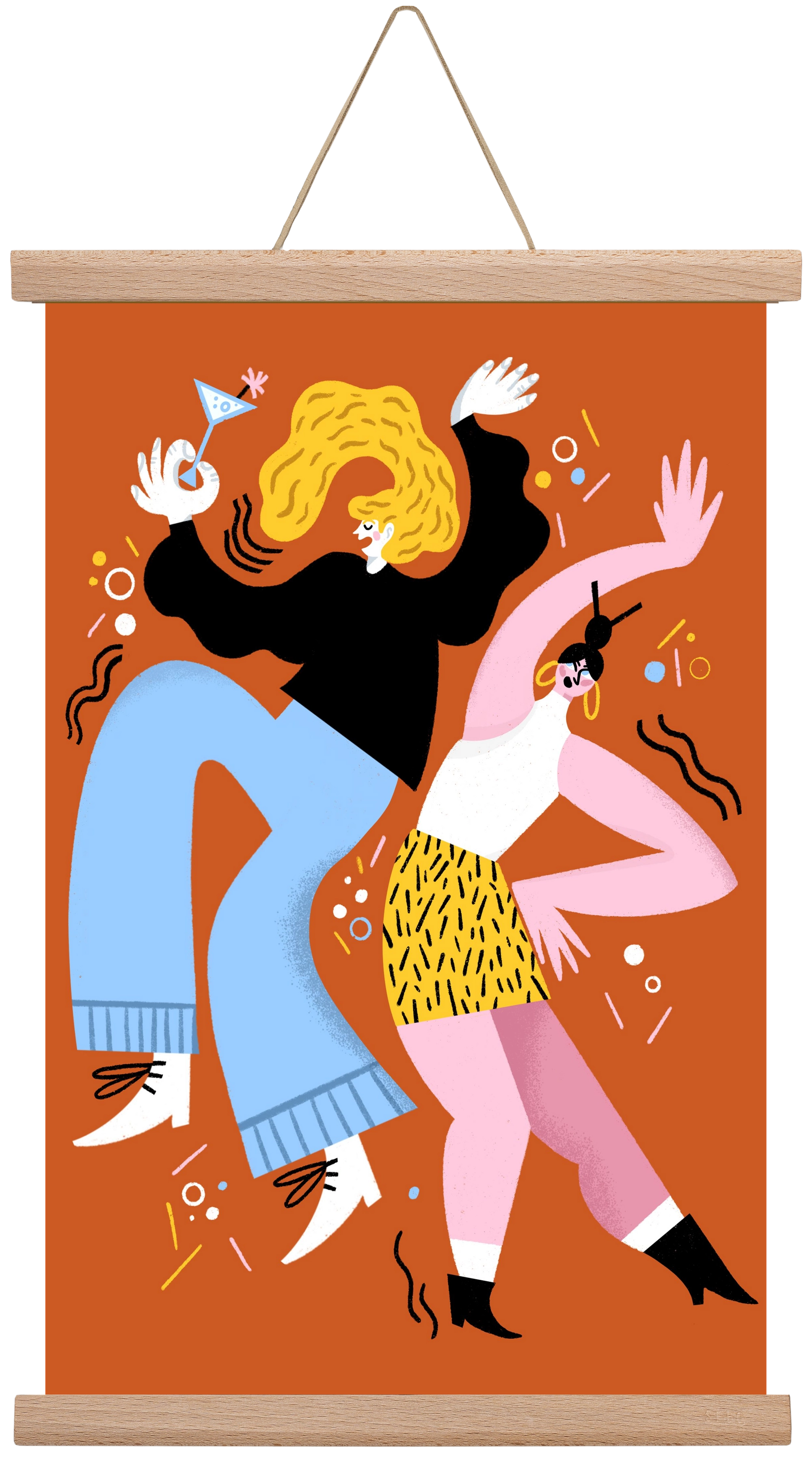 Dance, 30x45 cm (30x45 cm), Tölgy akasztó