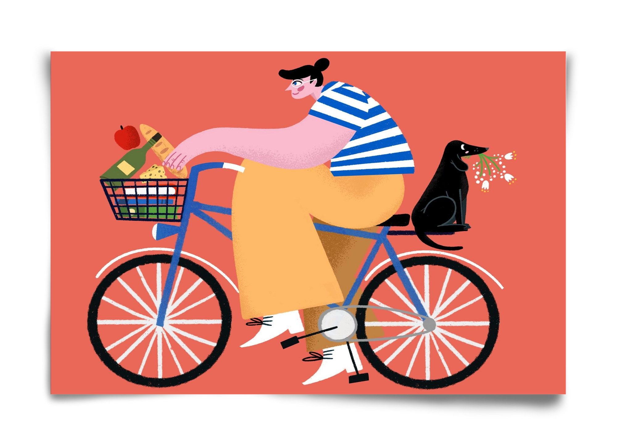 Bike ride, 60x40 cm, Keret nélkül