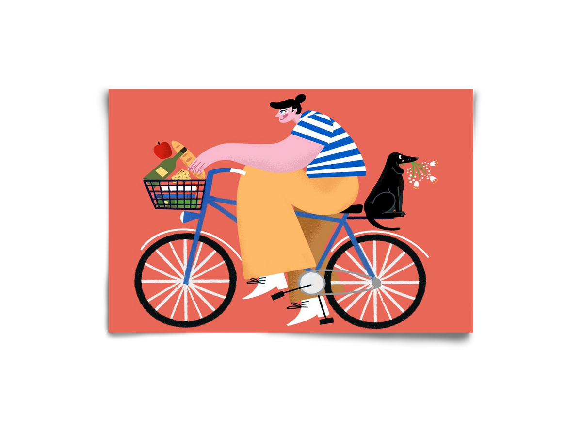 Bike ride, 30x20 cm, Keret nélkül