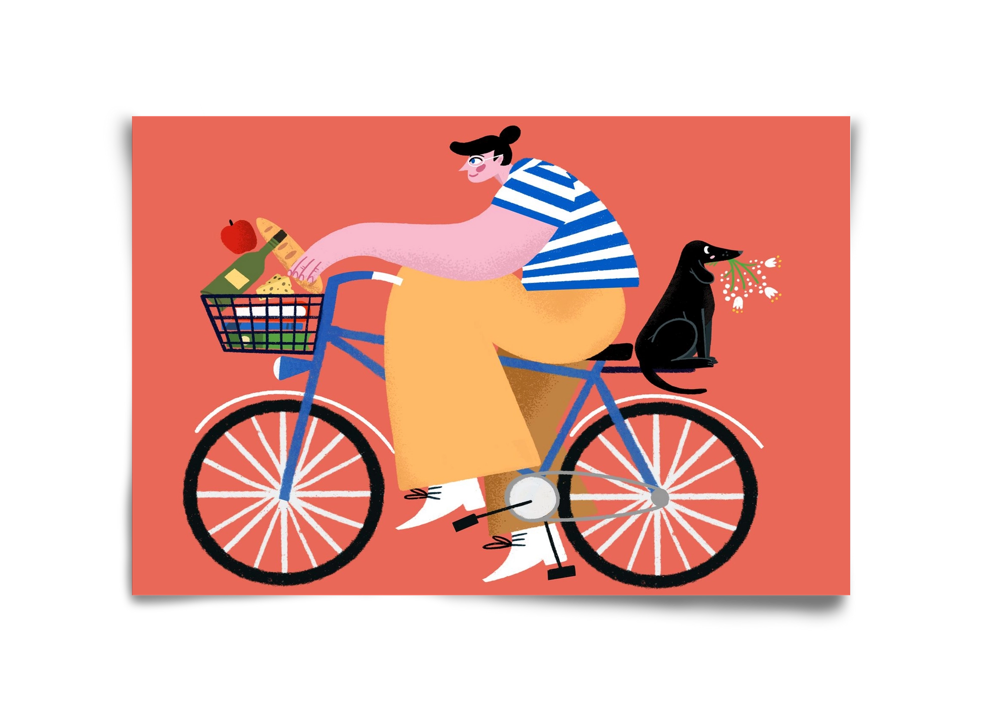 Bike ride, 45x30 cm, Keret nélkül