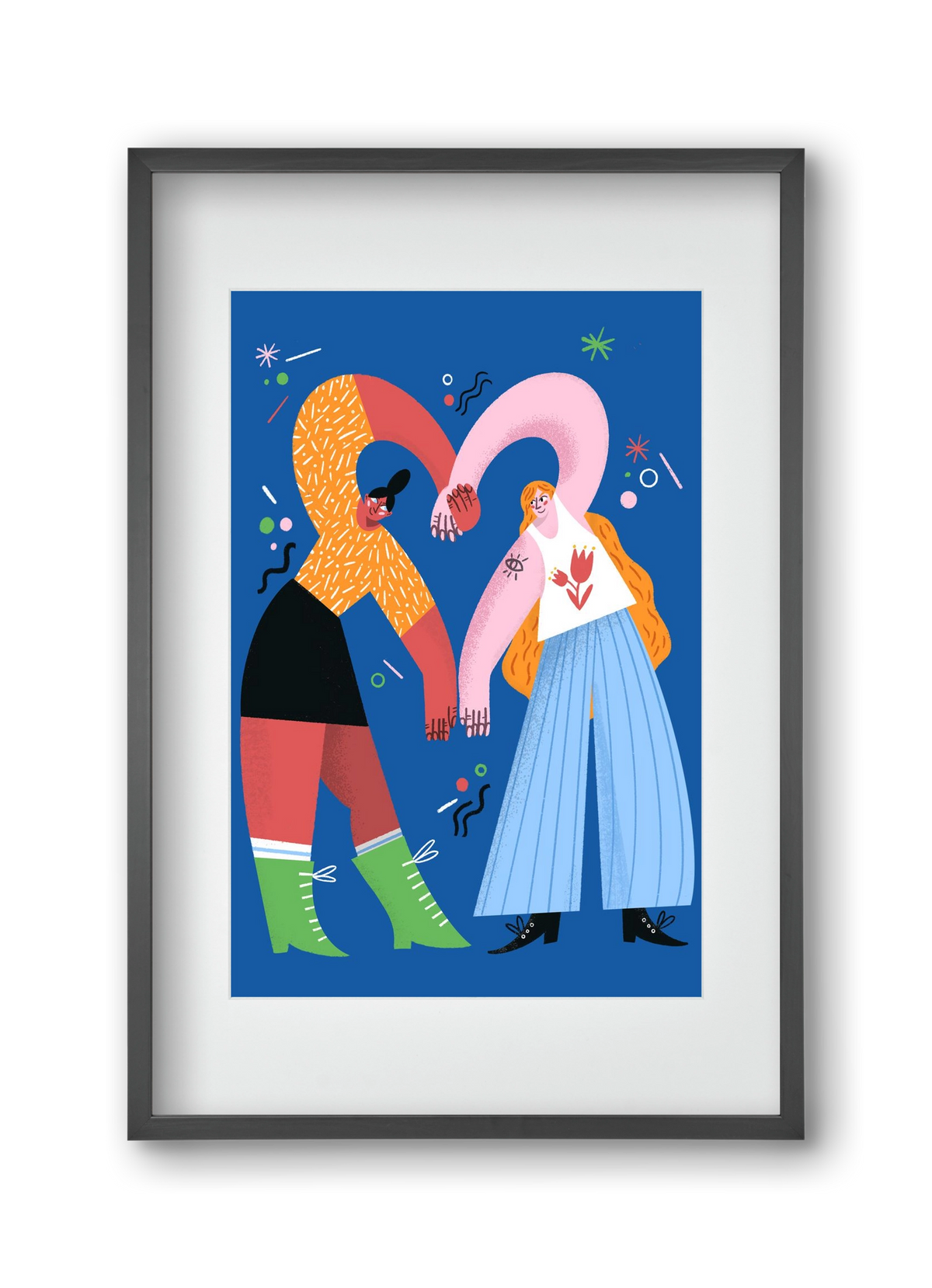 With A Little Help From My Friends, 30x45 cm (20x30 cm), Fekete keret, paszpartuval