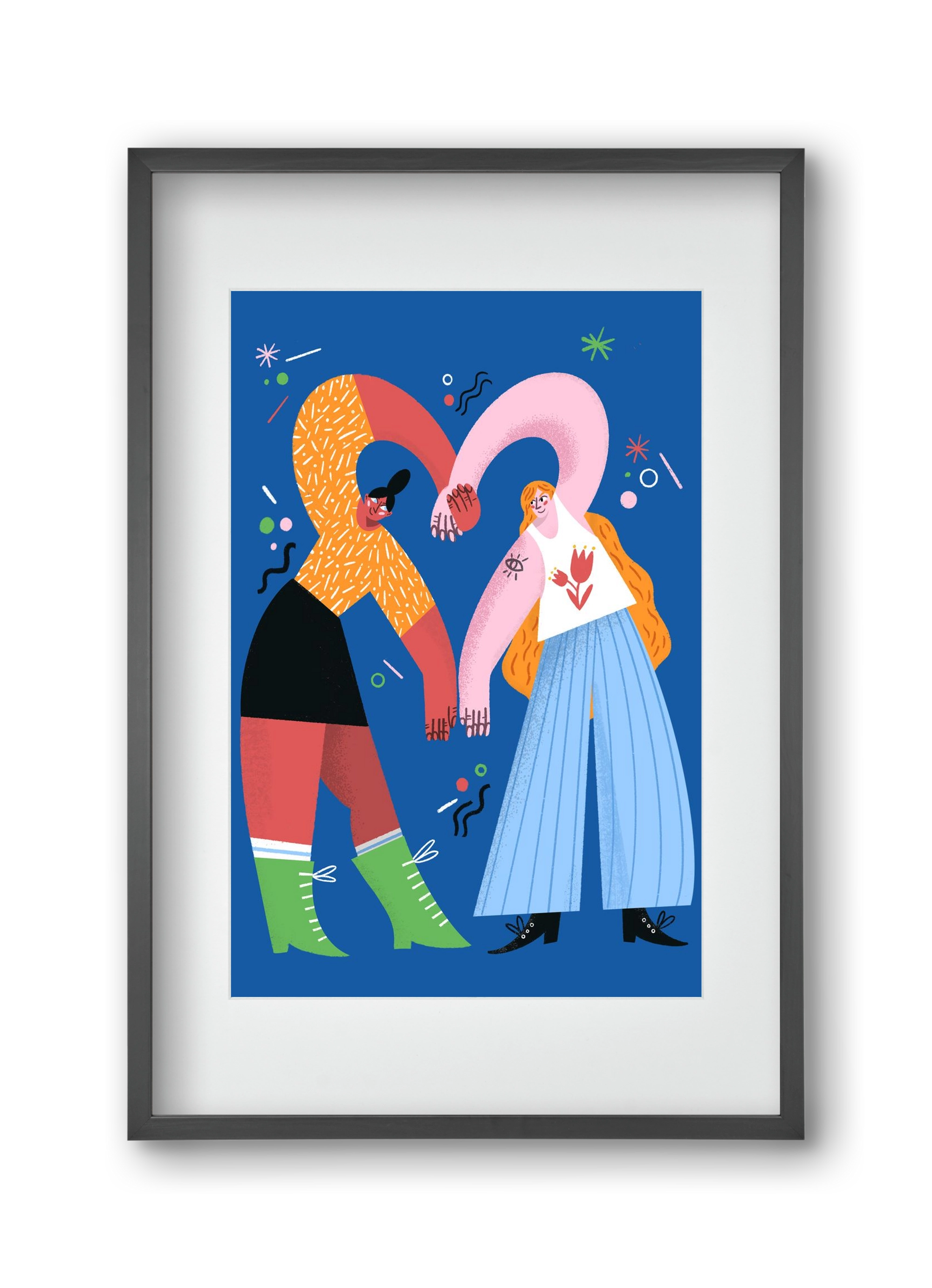 With A Little Help From My Friends, 30x45 cm (20x30 cm), Fekete keret, paszpartuval