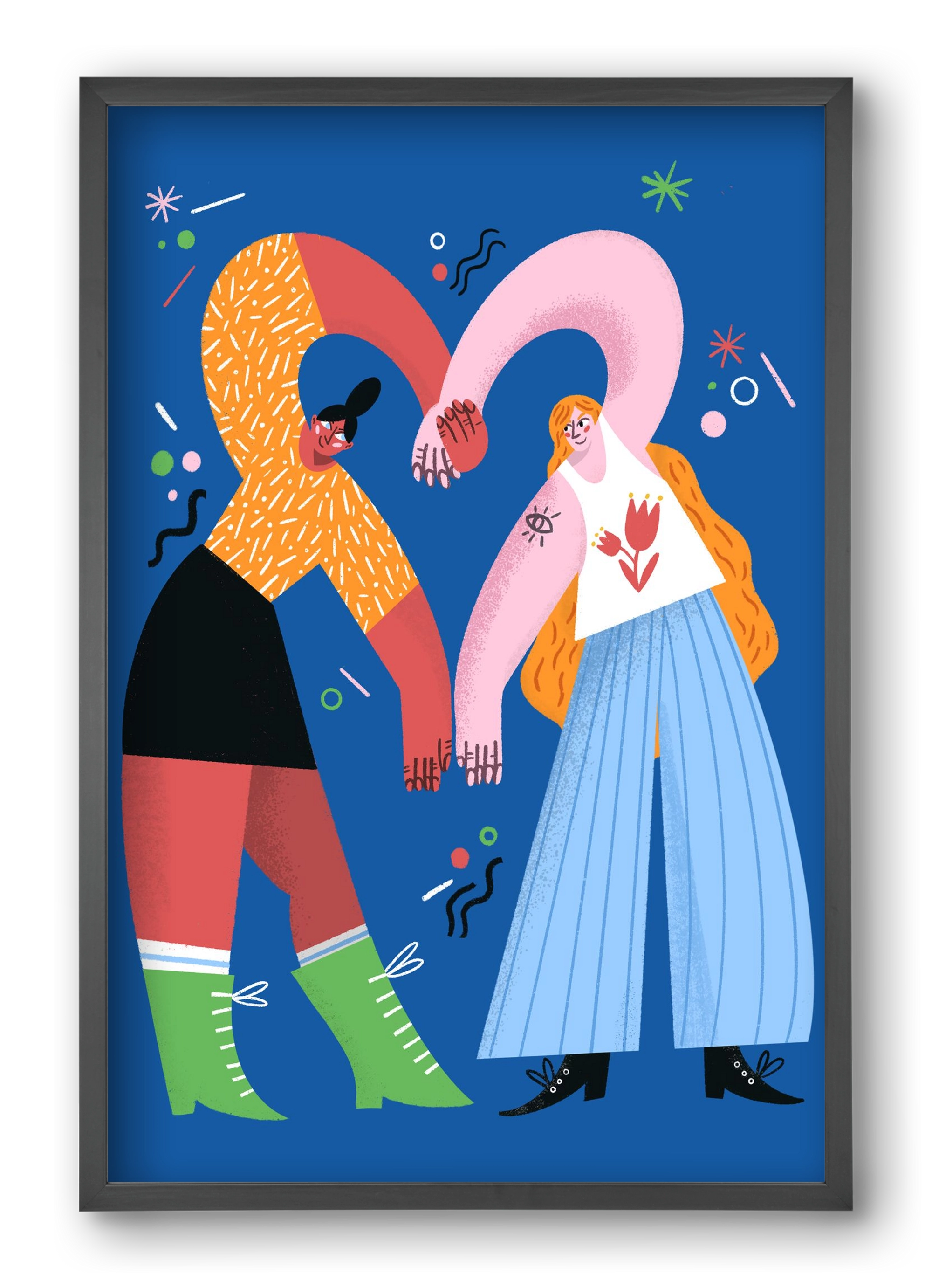 With A Little Help From My Friends, 40x60 cm (40x60 cm), Fekete keret