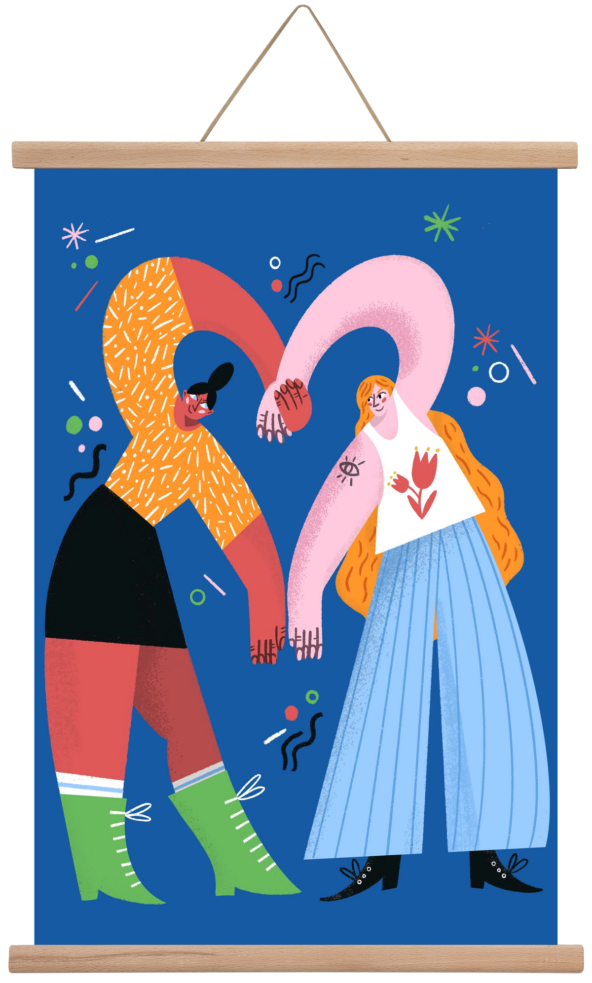 With A Little Help From My Friends, 40x60 cm (40x60 cm), Tölgy akasztó