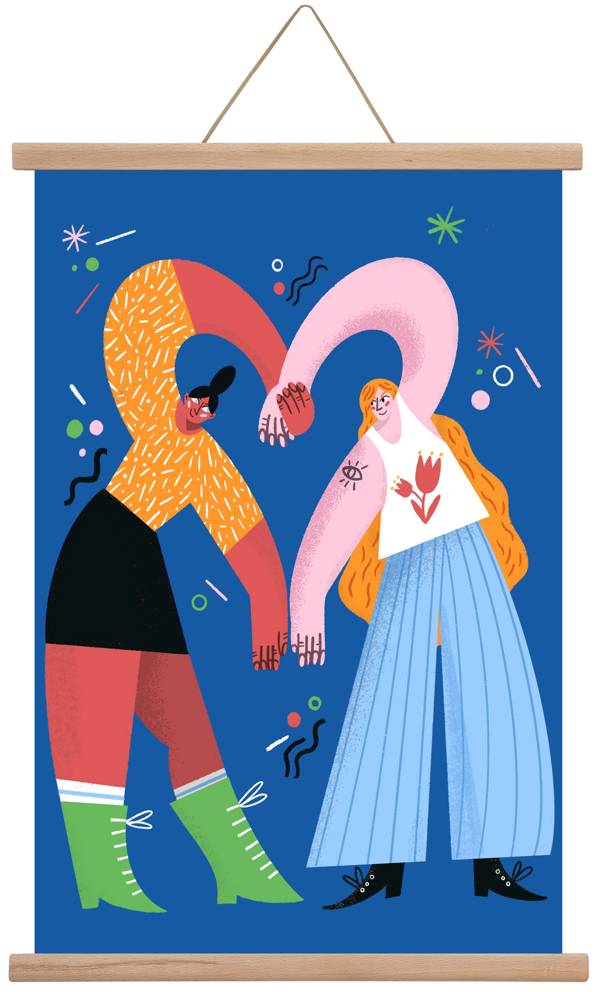 With A Little Help From My Friends, 40x60 cm (40x60 cm), Tölgy akasztó