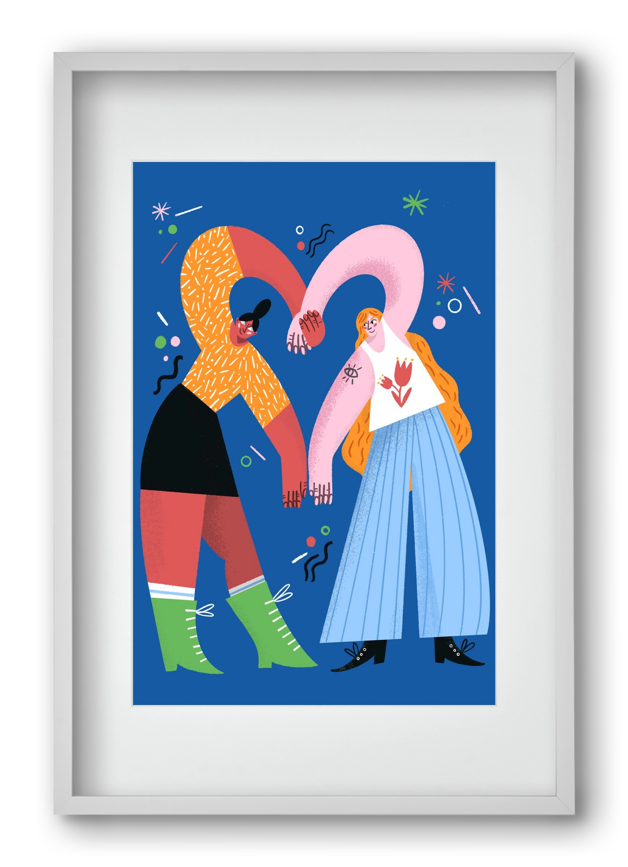 With A Little Help From My Friends, 40x60 cm (30x45 cm), Fehér keret, paszpartuval