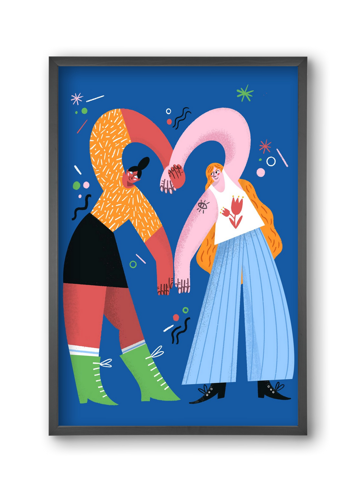 With A Little Help From My Friends, 30x45 cm (30x45 cm), Fekete keret