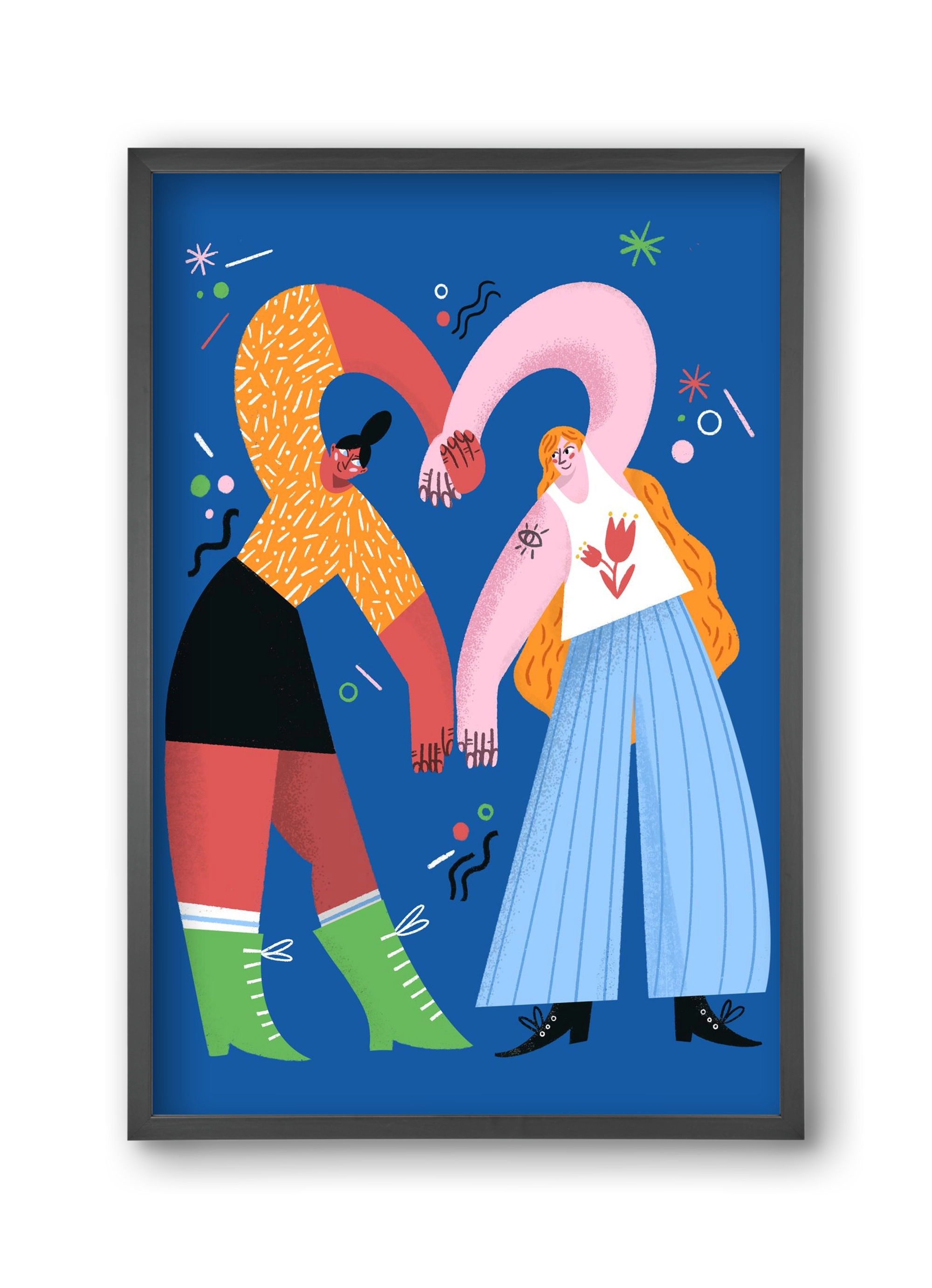 With A Little Help From My Friends, 30x45 cm (30x45 cm), Fekete keret