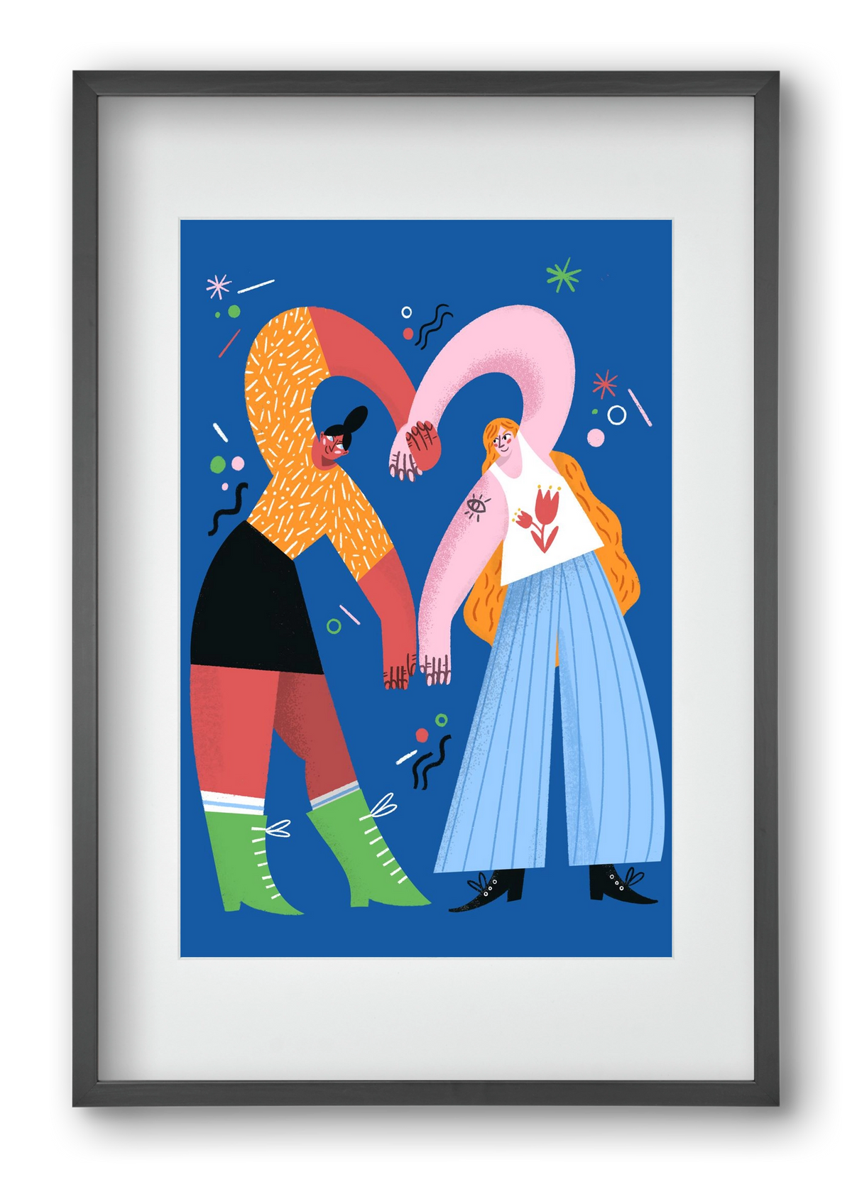 With A Little Help From My Friends, 40x60 cm (30x45 cm), Fekete keret, paszpartuval