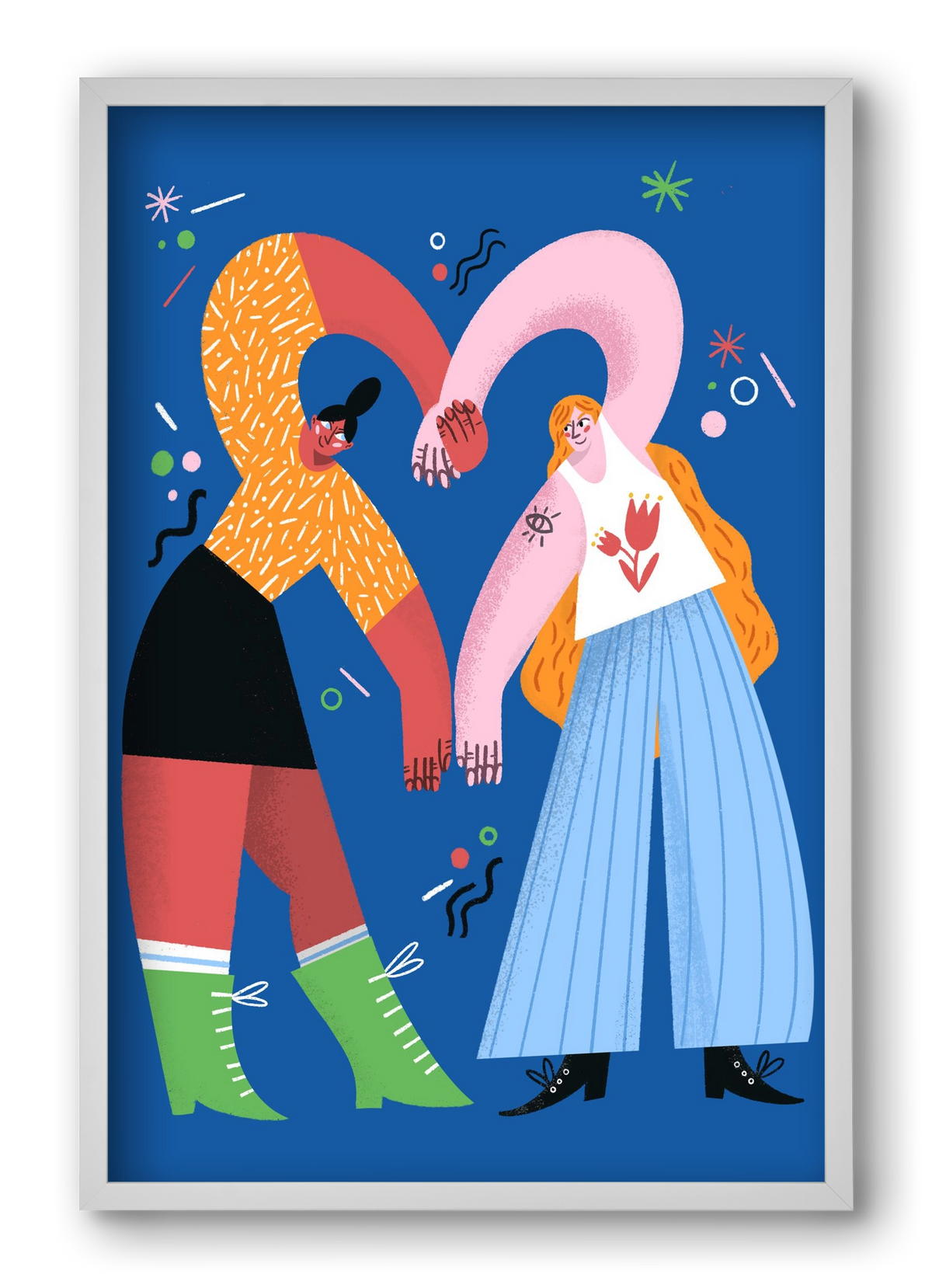 With A Little Help From My Friends, 40x60 cm (40x60 cm), Fehér keret