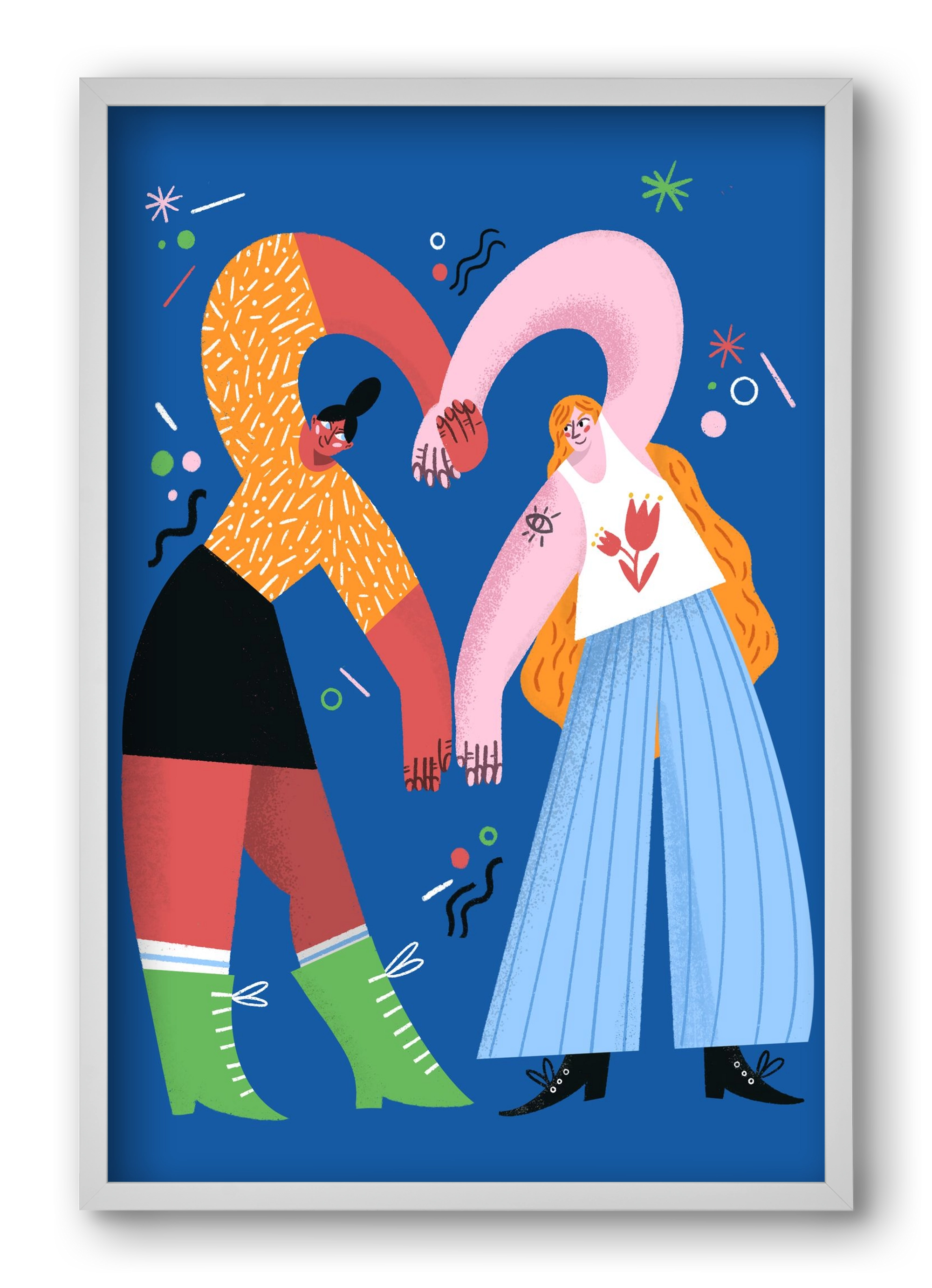 With A Little Help From My Friends, 40x60 cm (40x60 cm), Fehér keret