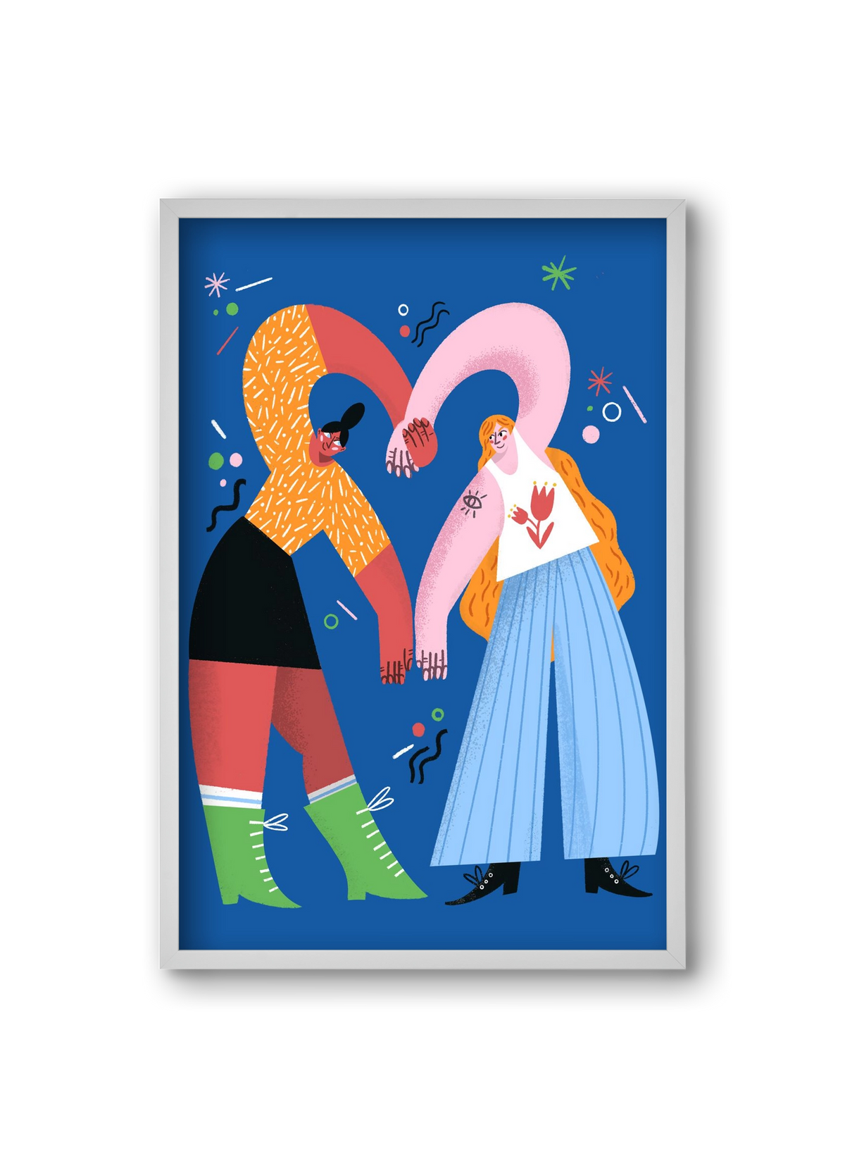 With A Little Help From My Friends, 20x30 cm (20x30 cm), Fehér keret