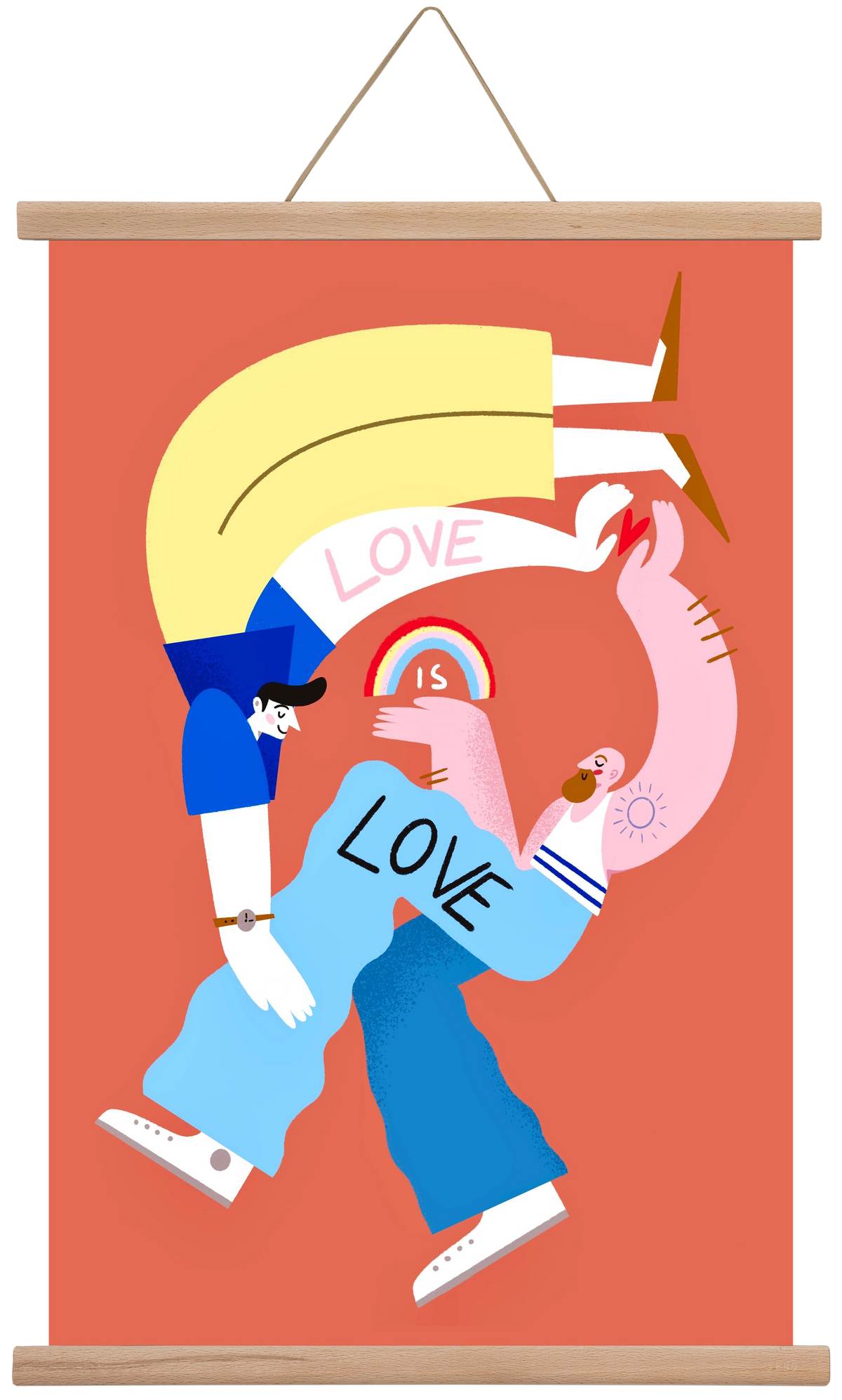 Love is Love, 40x60 cm (40x60 cm), Tölgy akasztó