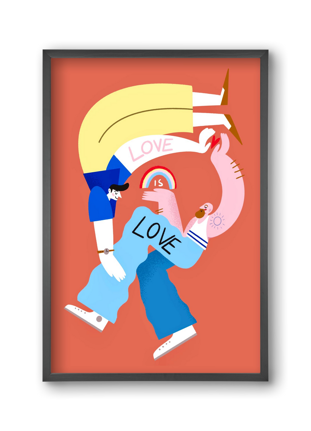 Love is Love, 30x45 cm (30x45 cm), Fekete keret