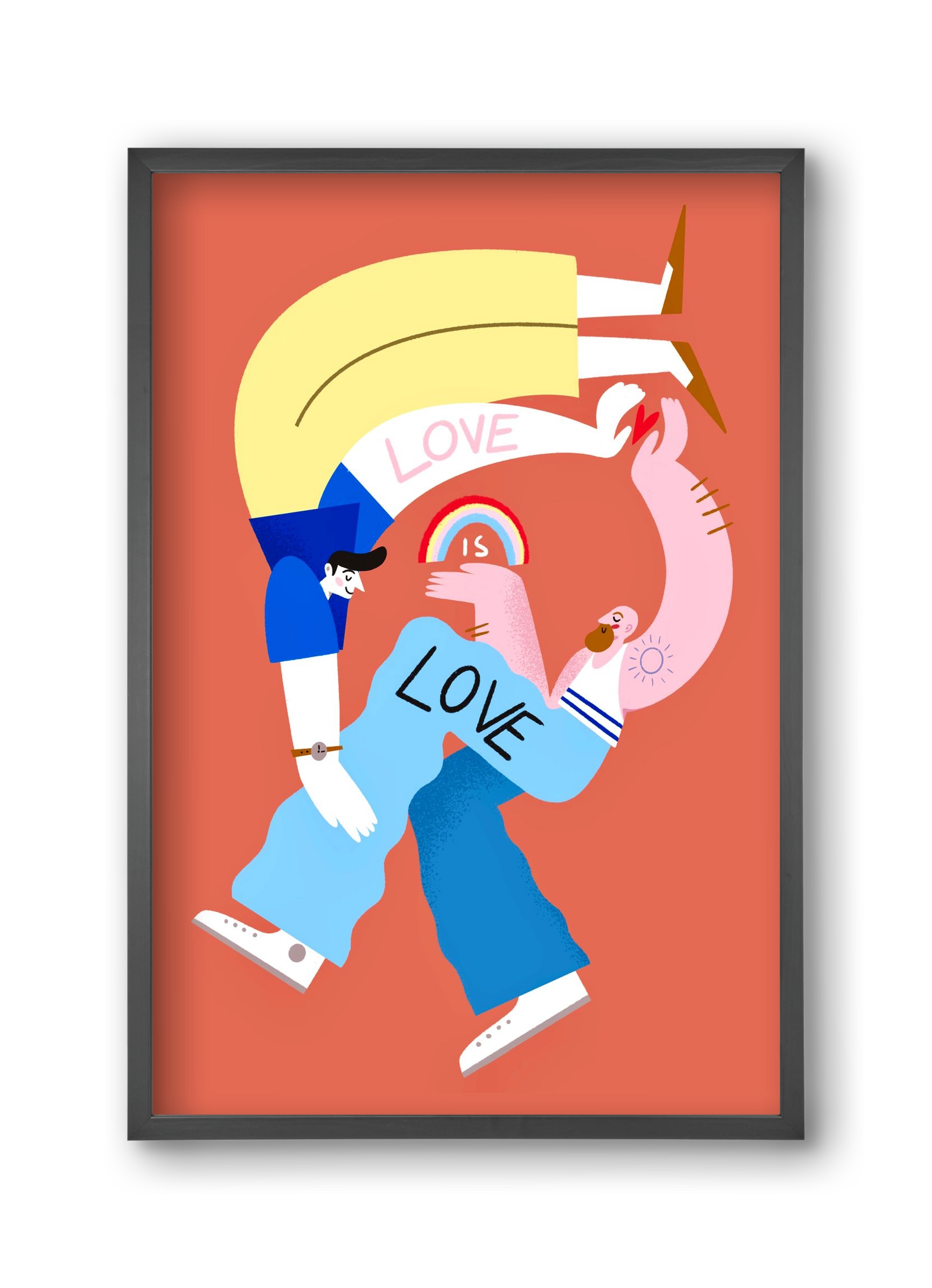 Love is Love, 30x45 cm (30x45 cm), Fekete keret