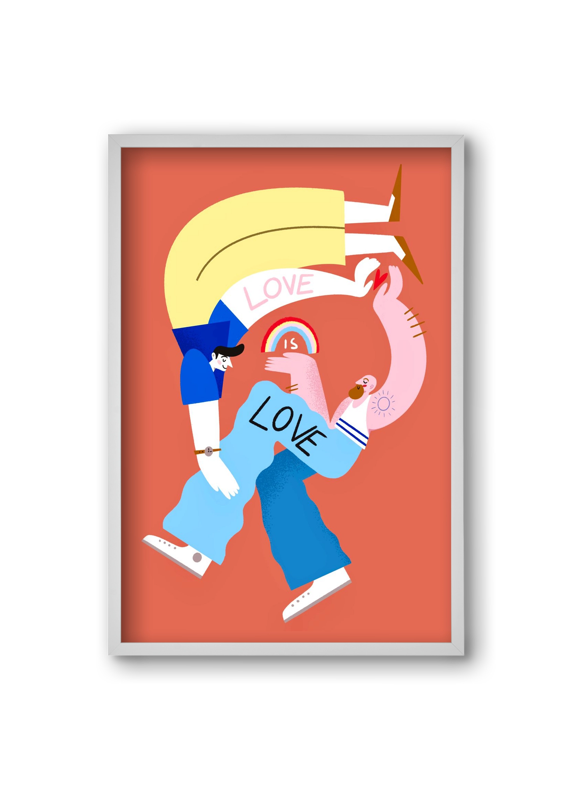 Love is Love, 20x30 cm (20x30 cm), Fehér keret