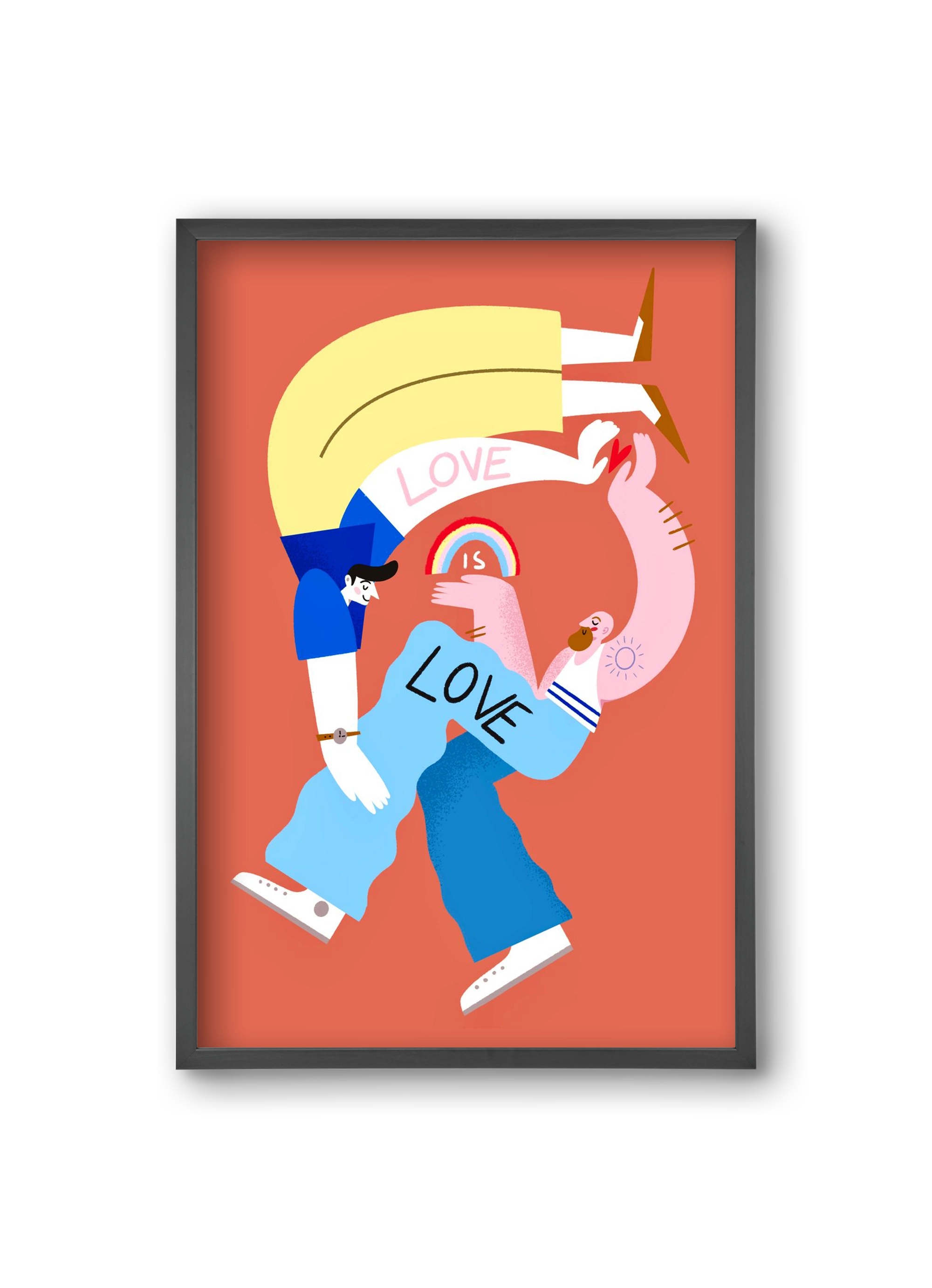 Love is Love, 20x30 cm (20x30 cm), Fekete keret