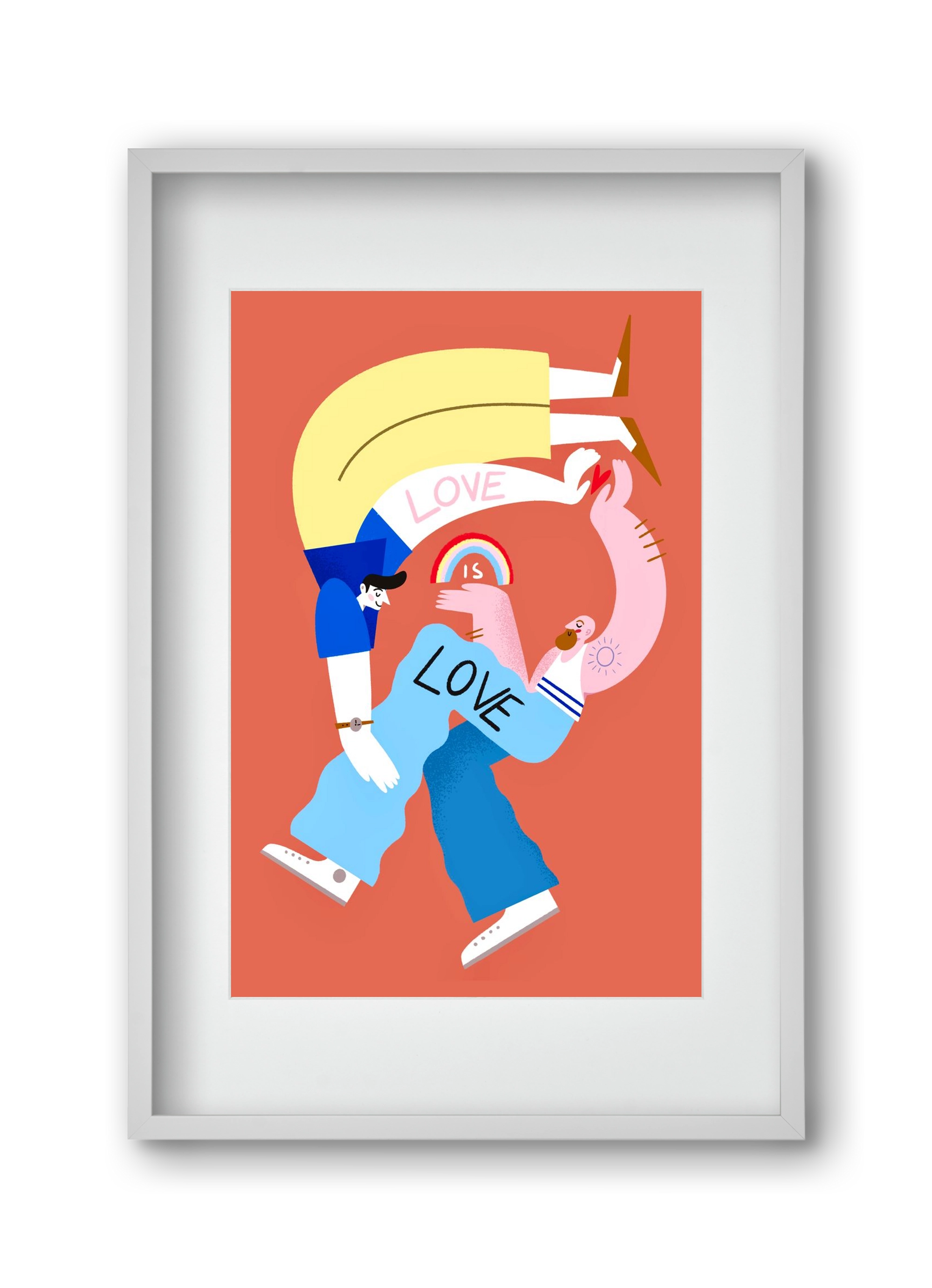 Love is Love, 30x45 cm (20x30 cm), Fehér keret, paszpartuval