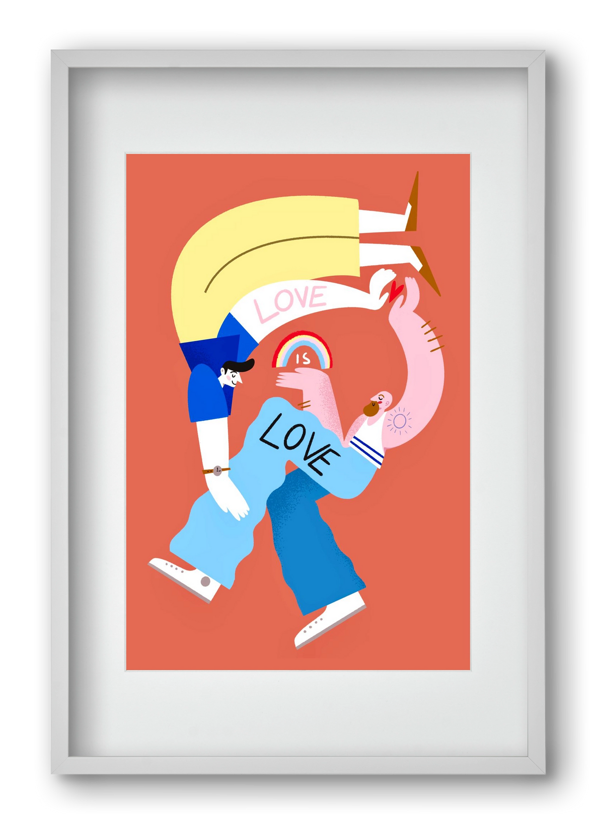 Love is Love, 40x60 cm (30x45 cm), Fehér keret, paszpartuval