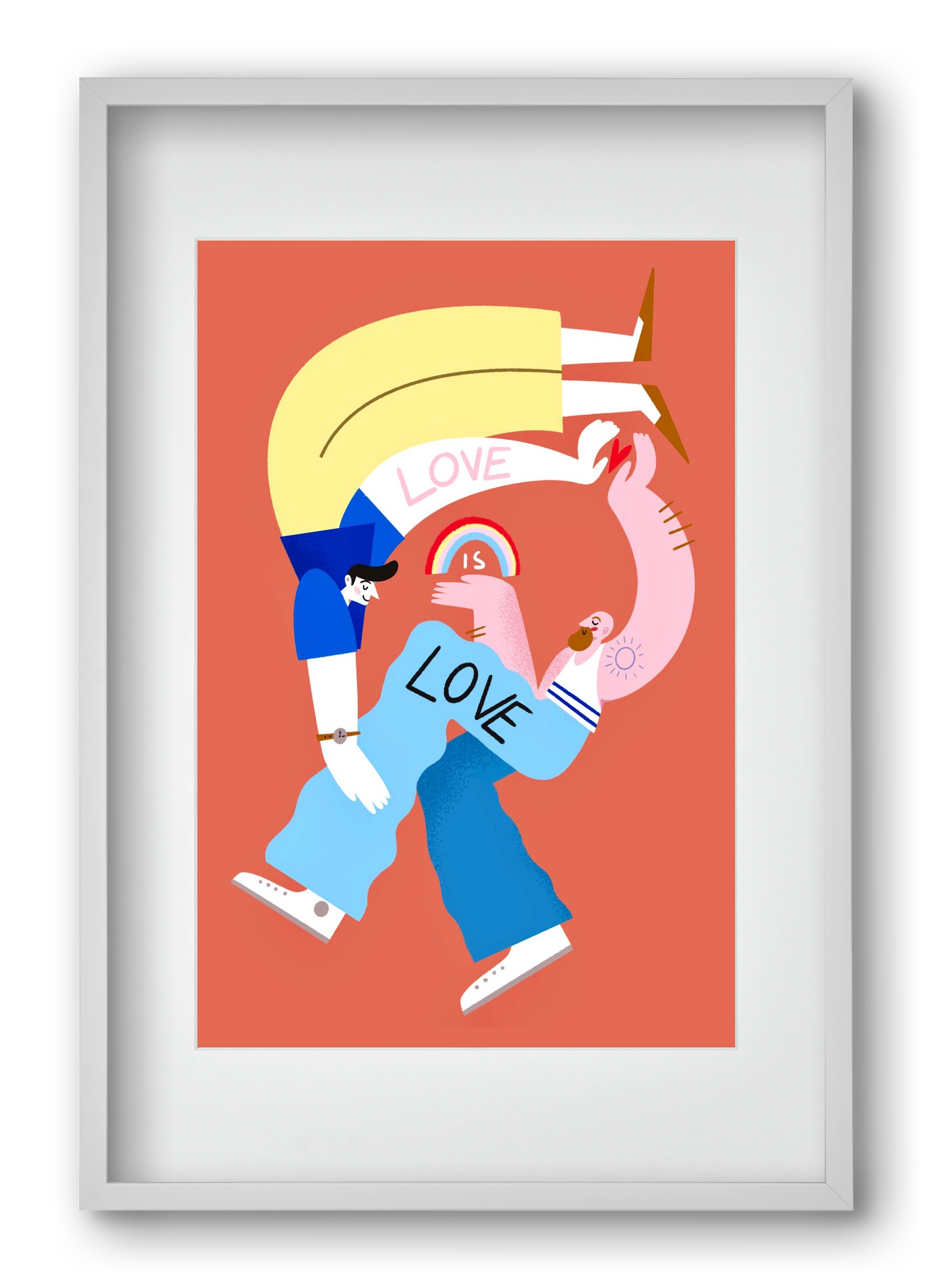 Love is Love, 40x60 cm (30x45 cm), Fehér keret, paszpartuval