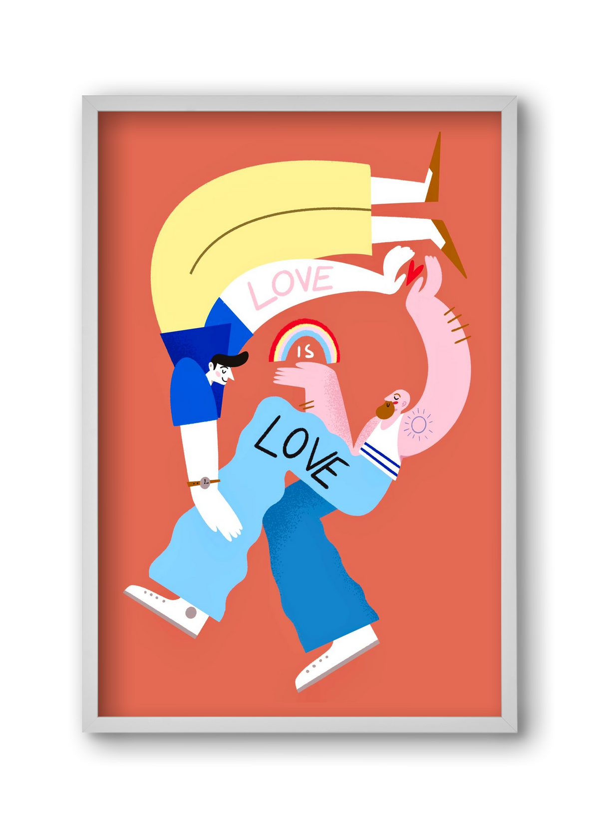 Love is Love, 30x45 cm (30x45 cm), Fehér keret