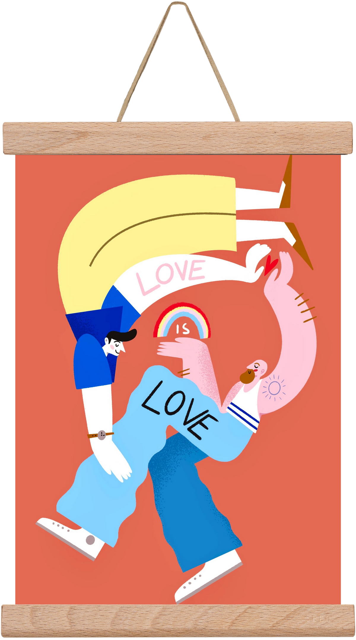 Love is Love, 20x30 cm (20x30 cm), Tölgy akasztó