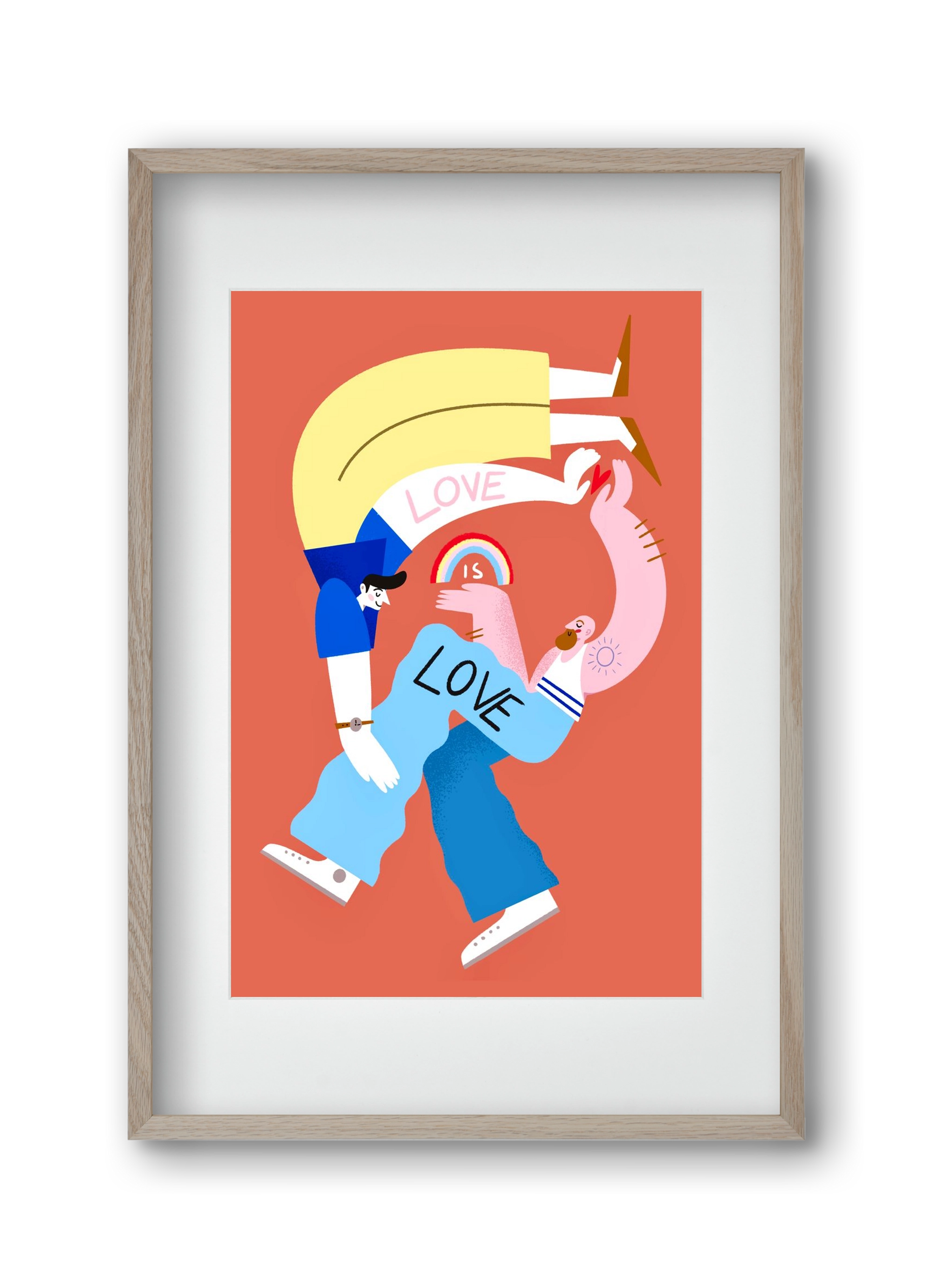 Love is Love, 30x45 cm (20x30 cm), Tölgy keret, paszpartuval