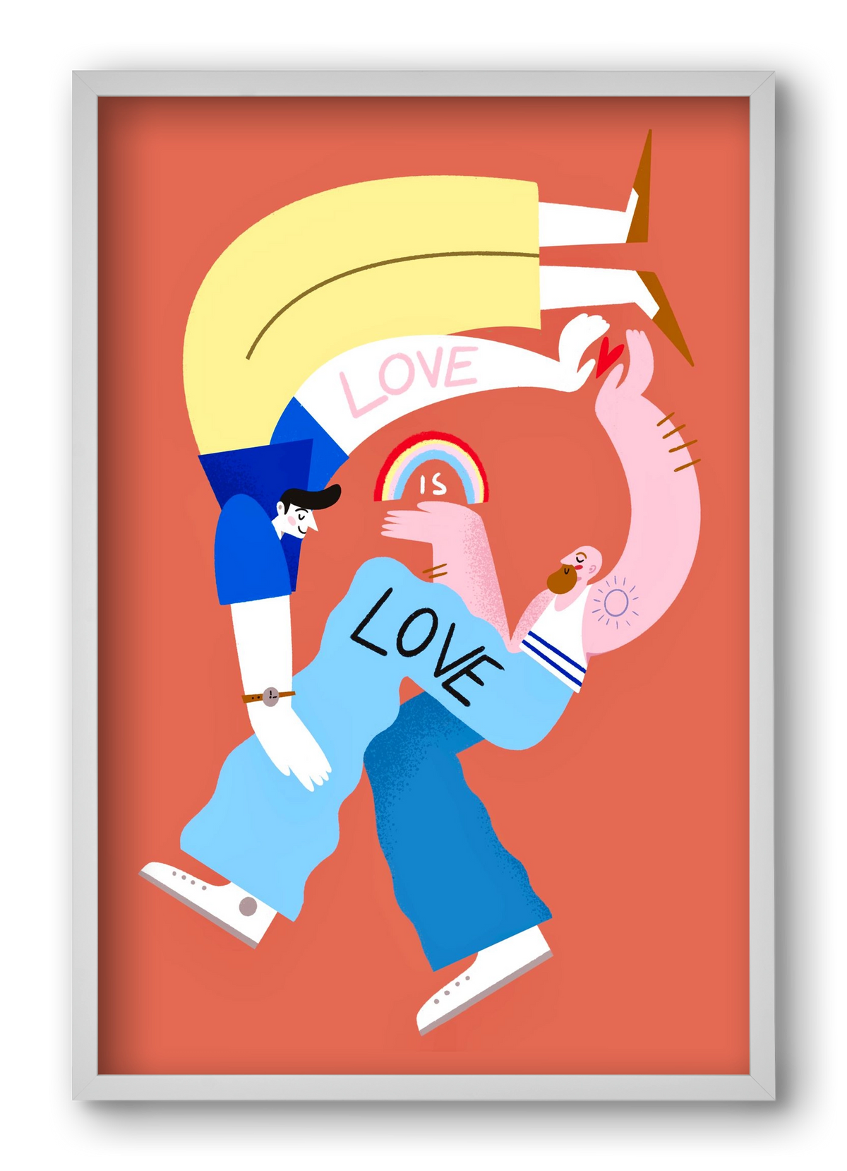 Love is Love, 40x60 cm (40x60 cm), Fehér keret