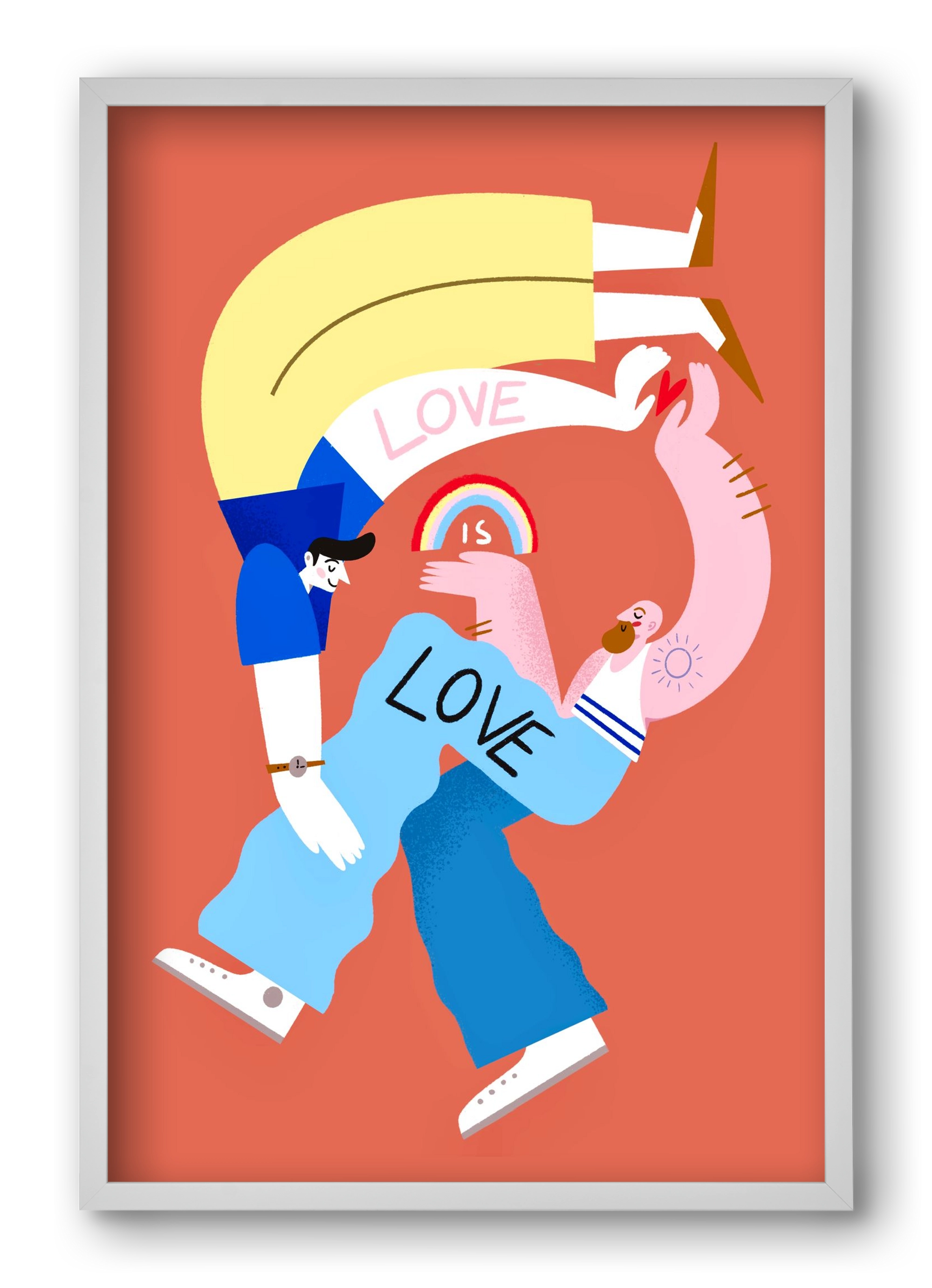 Love is Love, 40x60 cm (40x60 cm), Fehér keret